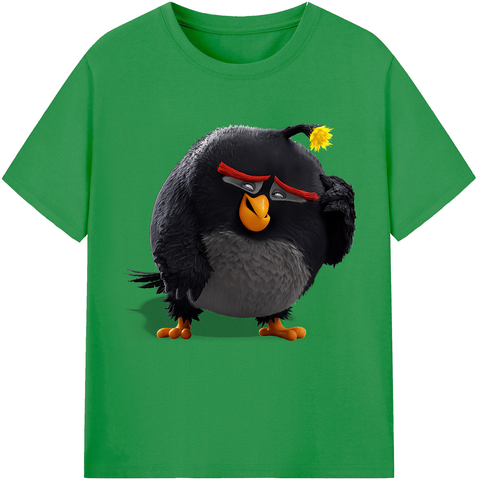 （画像用） Angry Birds アングリーバード レディースカジュアルプリントTシャツ（綿100％）