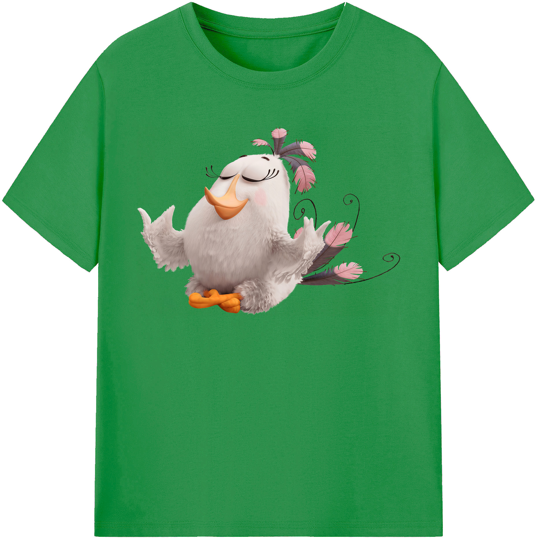（画像用） Angry Birds アングリーバード レディースカジュアルプリントTシャツ（綿100％）