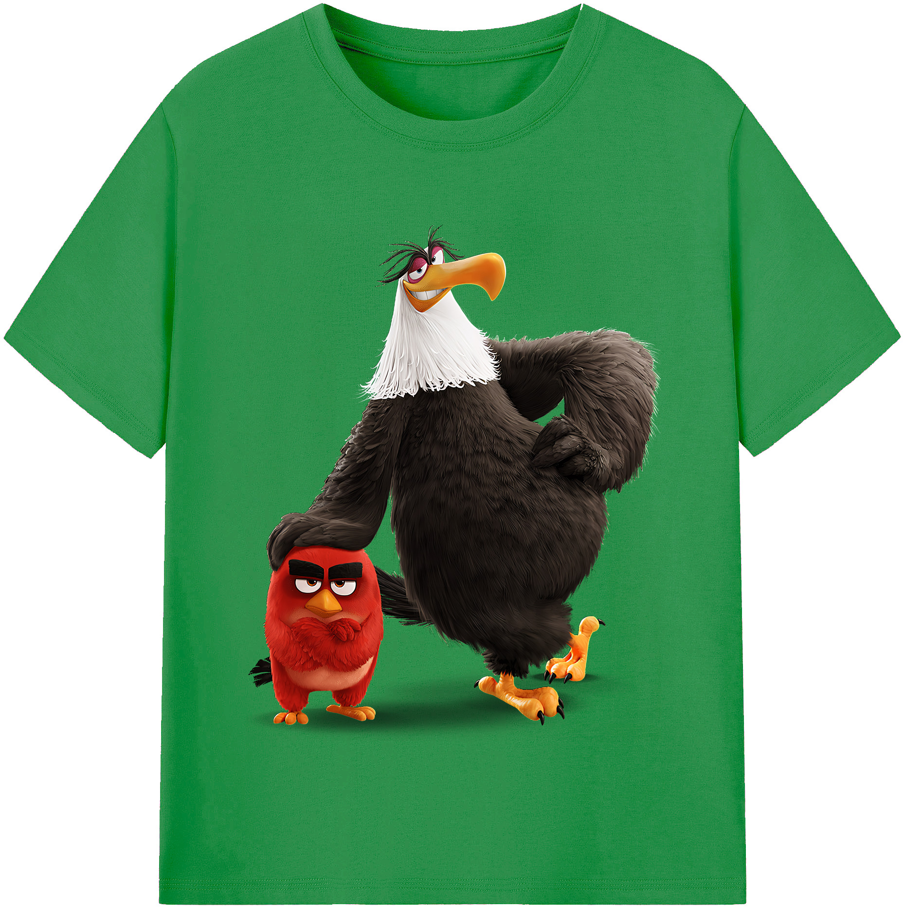 （画像用） Angry Birds アングリーバード レディースカジュアルプリントTシャツ（綿100％）