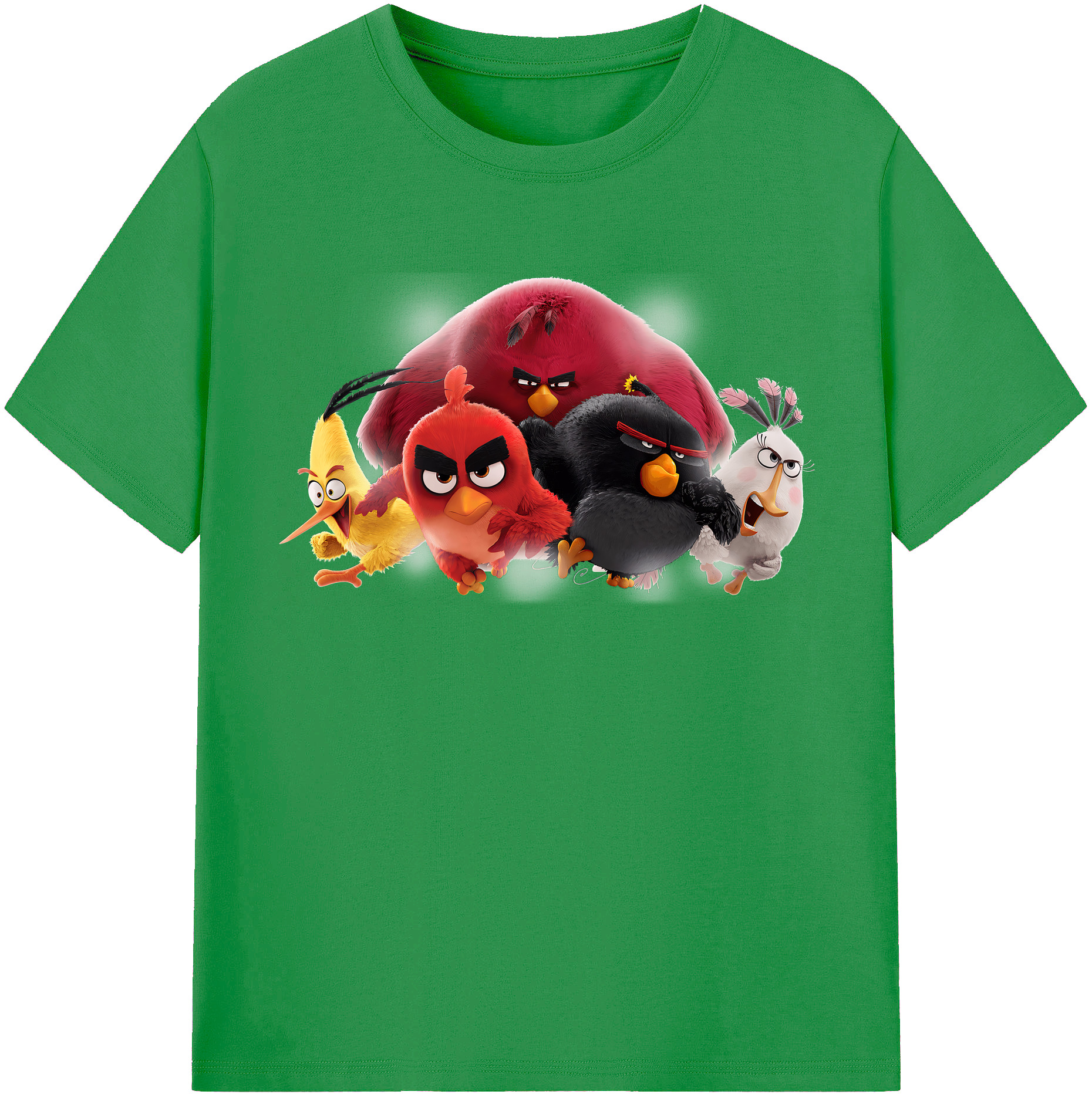 （画像用） Angry Birds アングリーバード レディースカジュアルプリントTシャツ（綿100％）