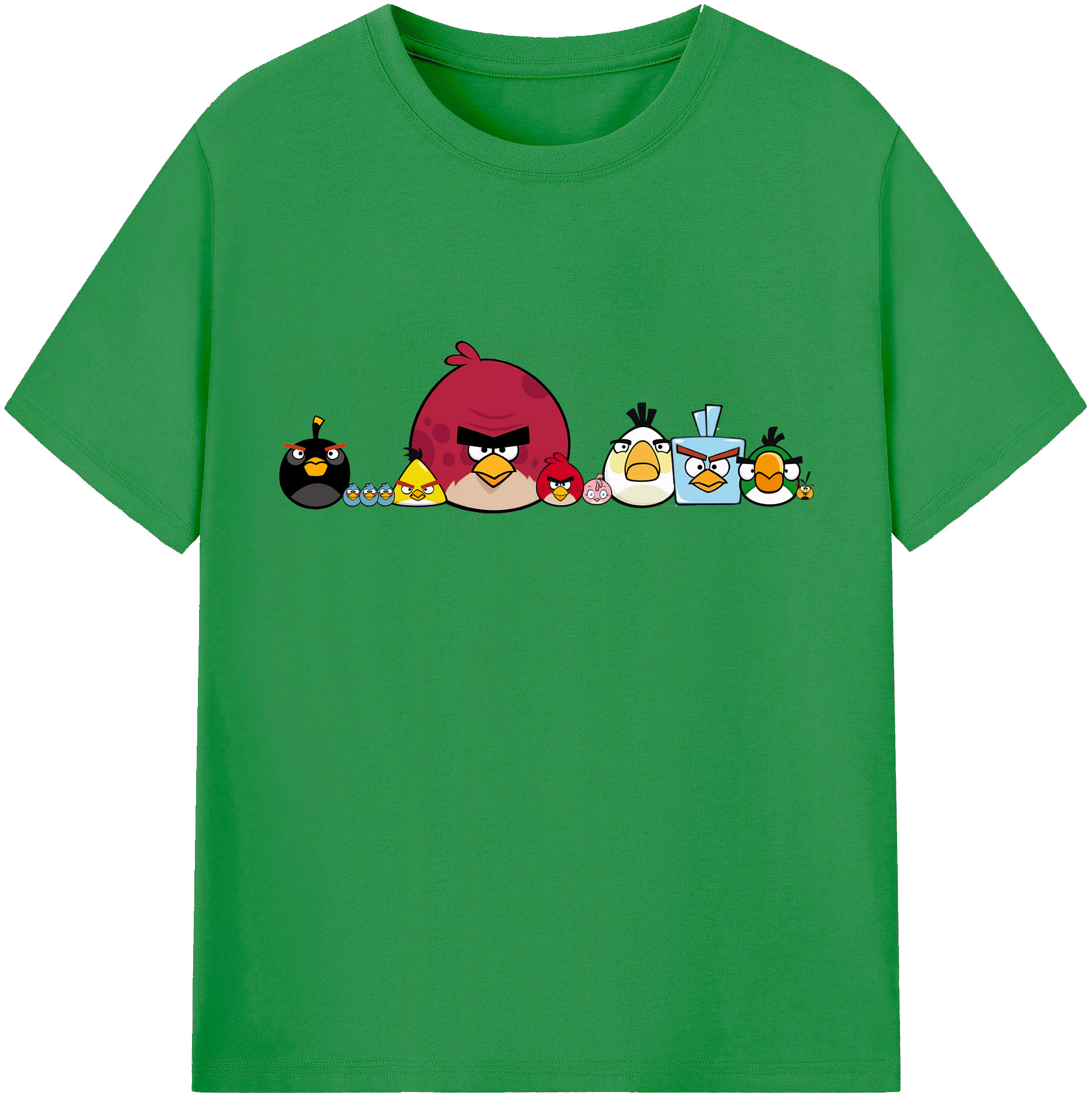（画像用） Angry Birds アングリーバード レディースカジュアルプリントTシャツ（綿100％）
