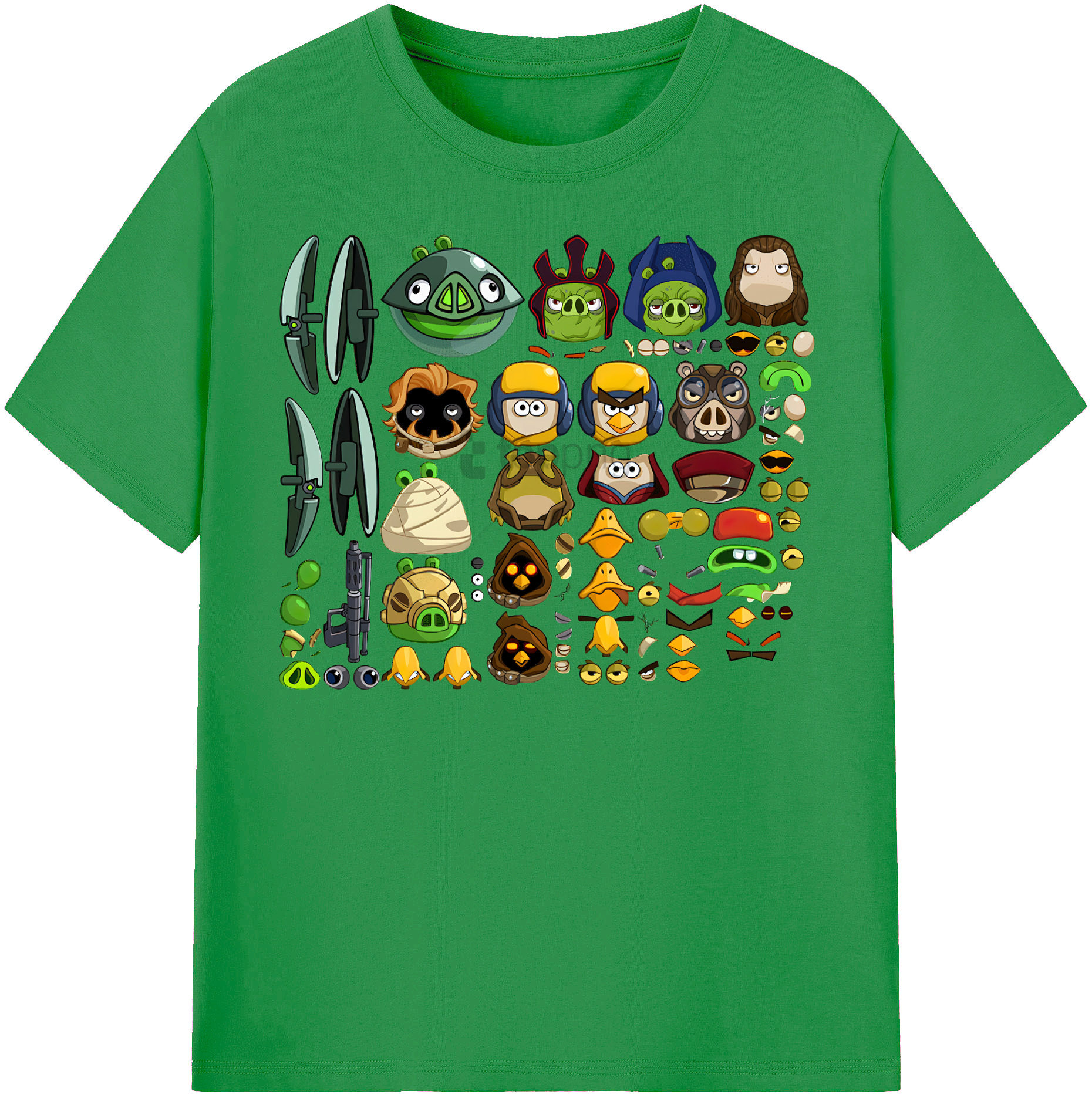 （画像用） Angry Birds アングリーバード レディースカジュアルプリントTシャツ（綿100％）