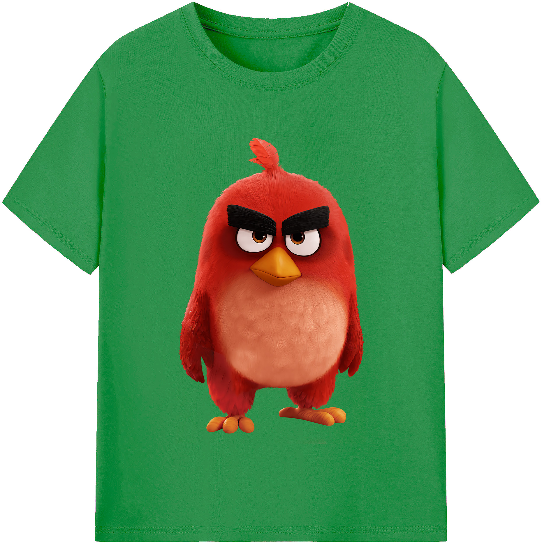 （画像用） Angry Birds アングリーバード レディースカジュアルプリントTシャツ（綿100％）