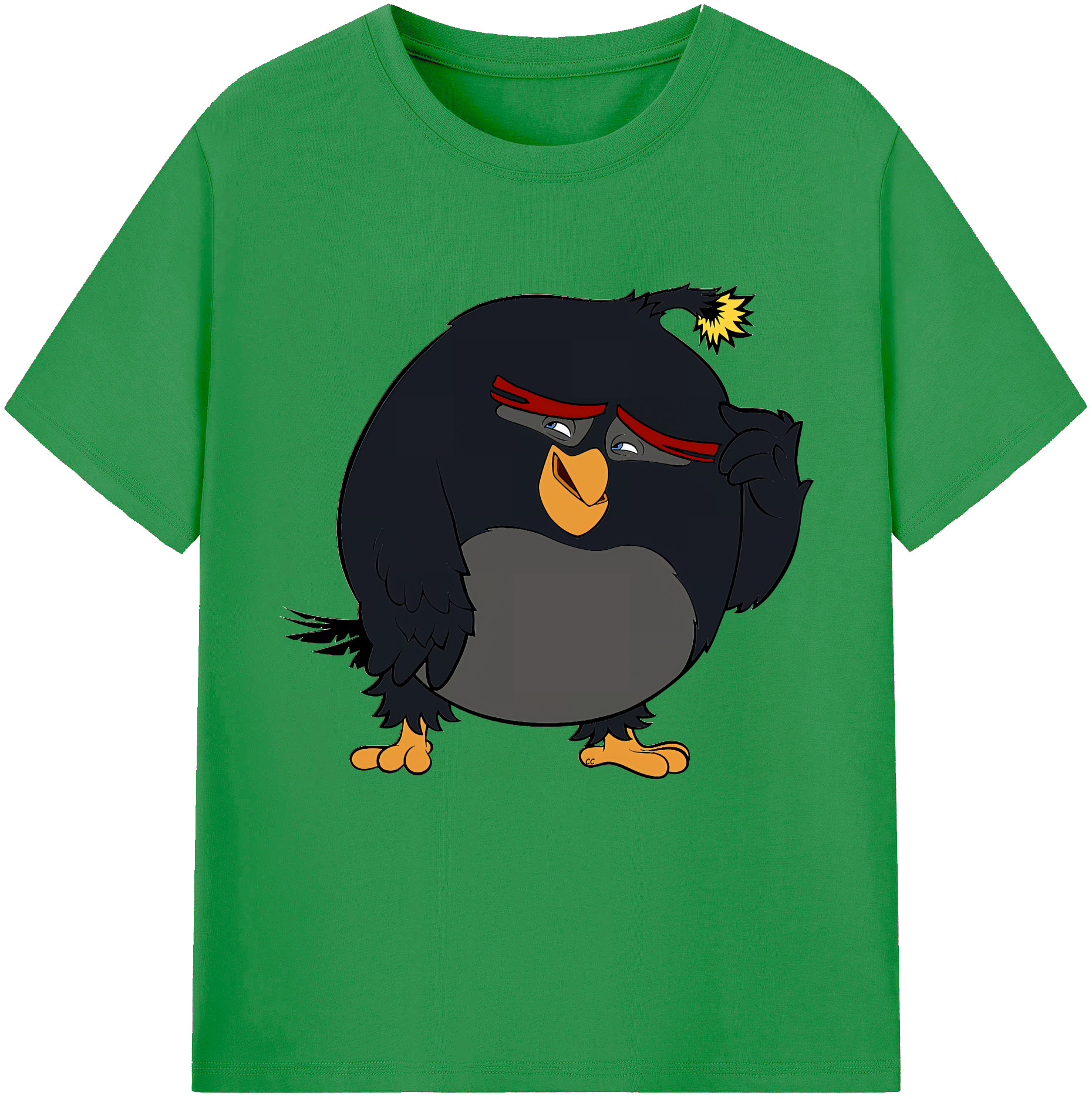 （画像用） Angry Birds アングリーバード レディースカジュアルプリントTシャツ（綿100％）