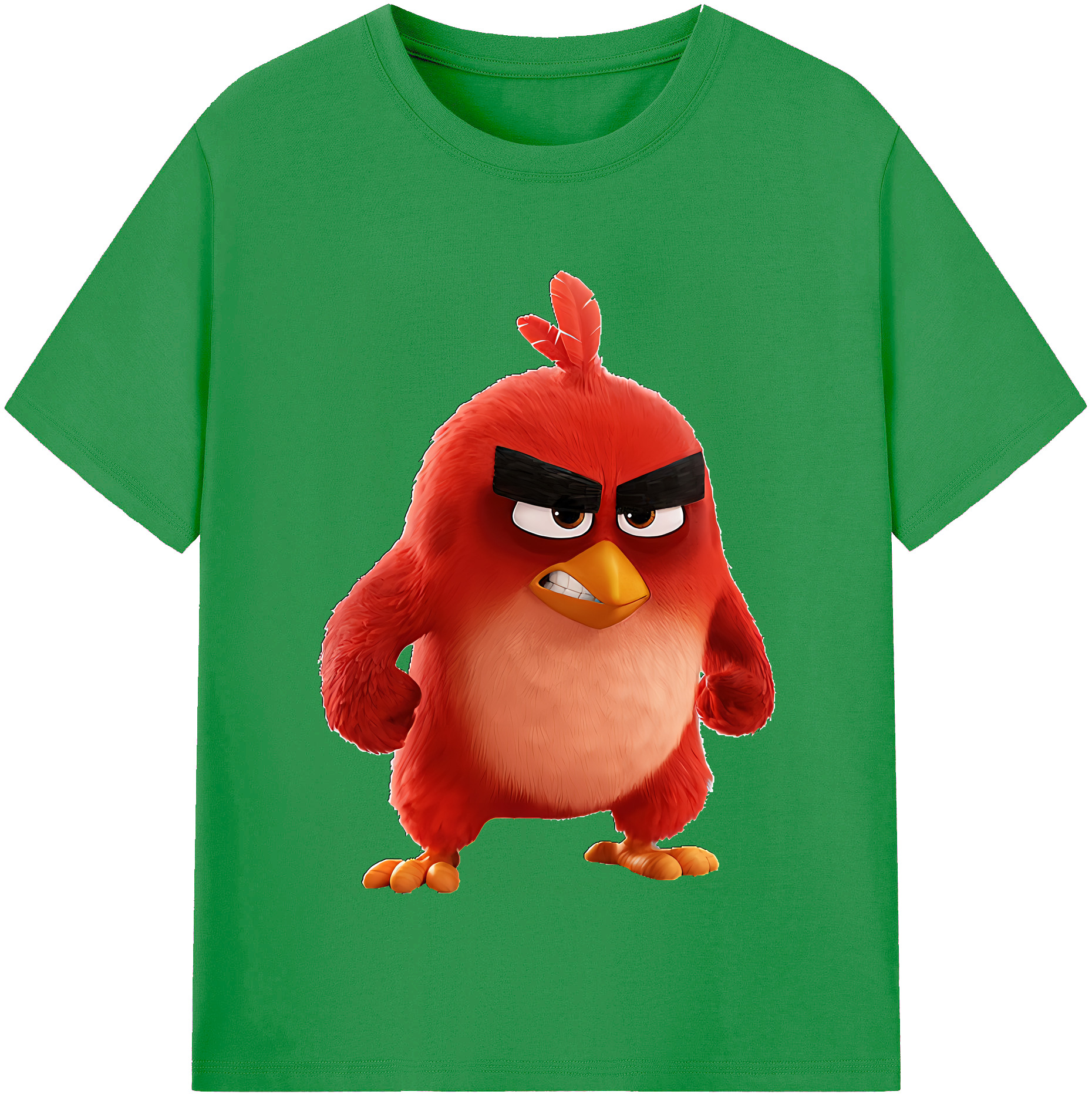 （画像用） Angry Birds アングリーバード レディースカジュアルプリントTシャツ（綿100％）