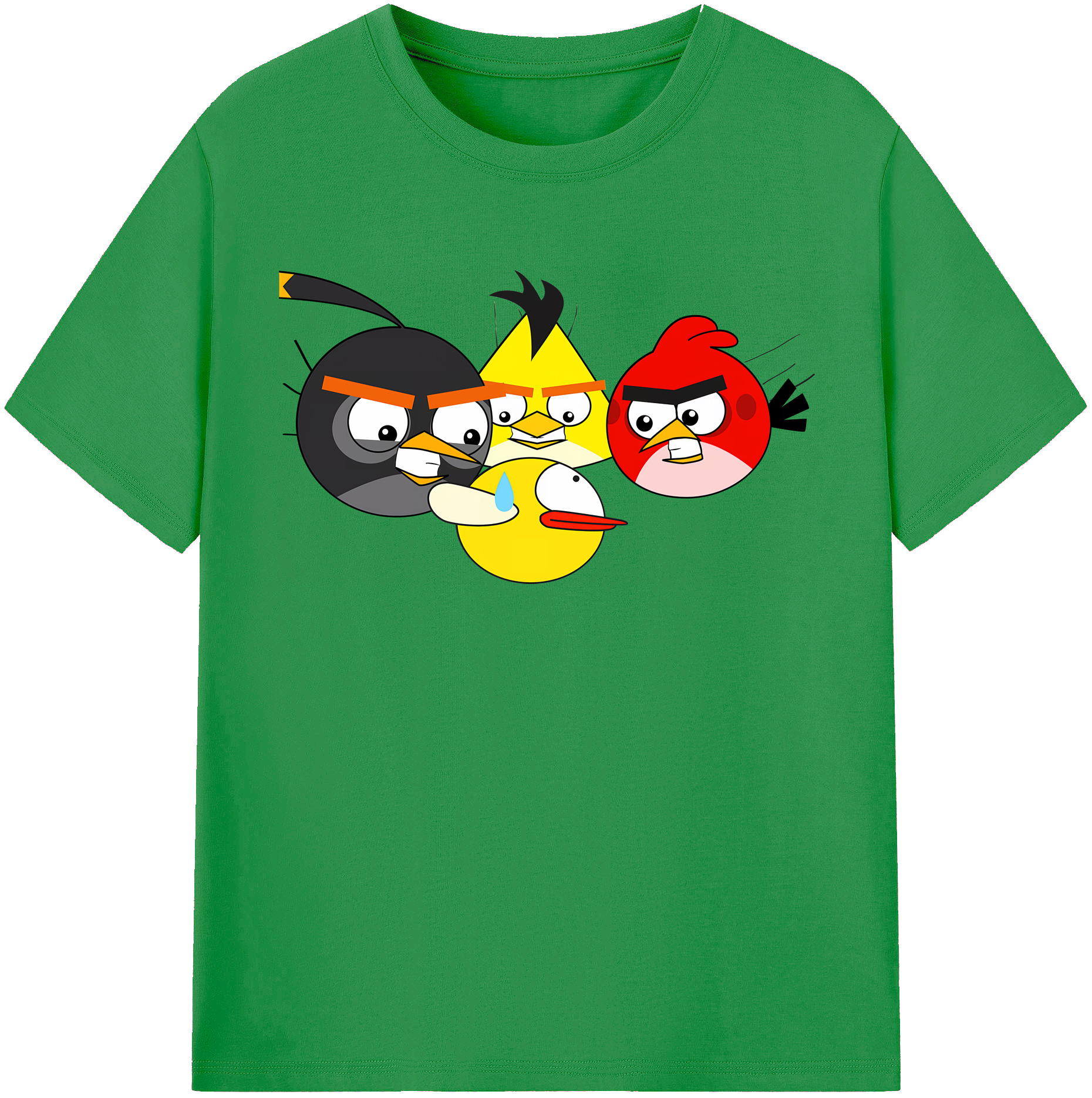 （画像用） Angry Birds アングリーバード レディースカジュアルプリントTシャツ（綿100％）