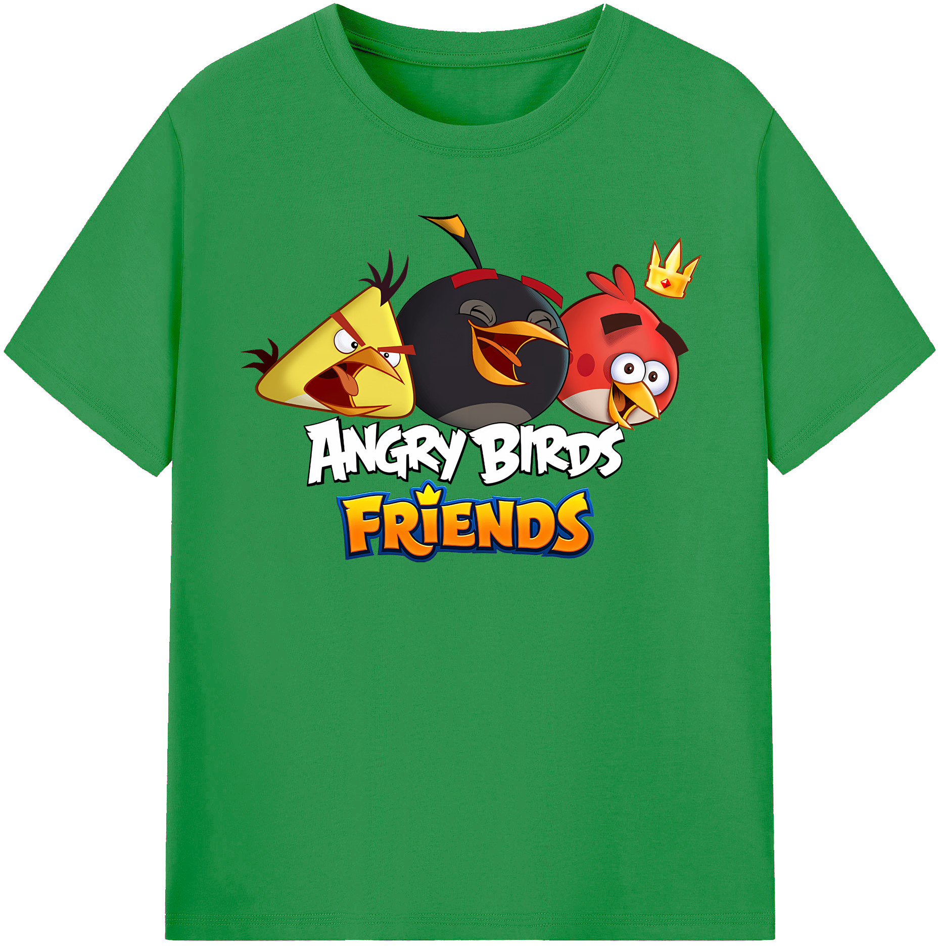 （画像用） Angry Birds アングリーバード レディースカジュアルプリントTシャツ（綿100％）