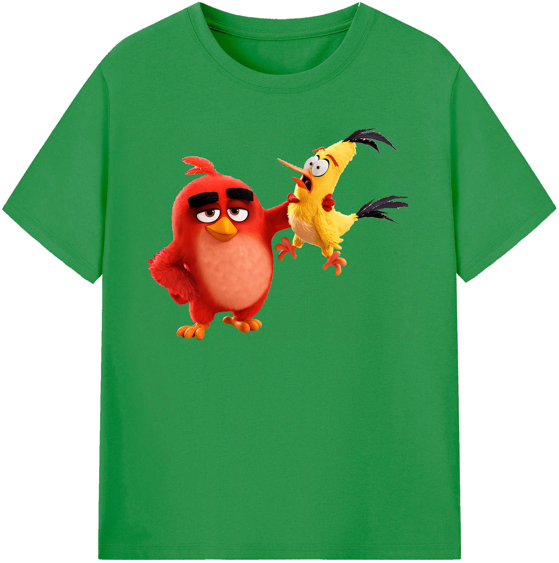 （画像用） Angry Birds アングリーバード レディースカジュアルプリントTシャツ（綿100％）