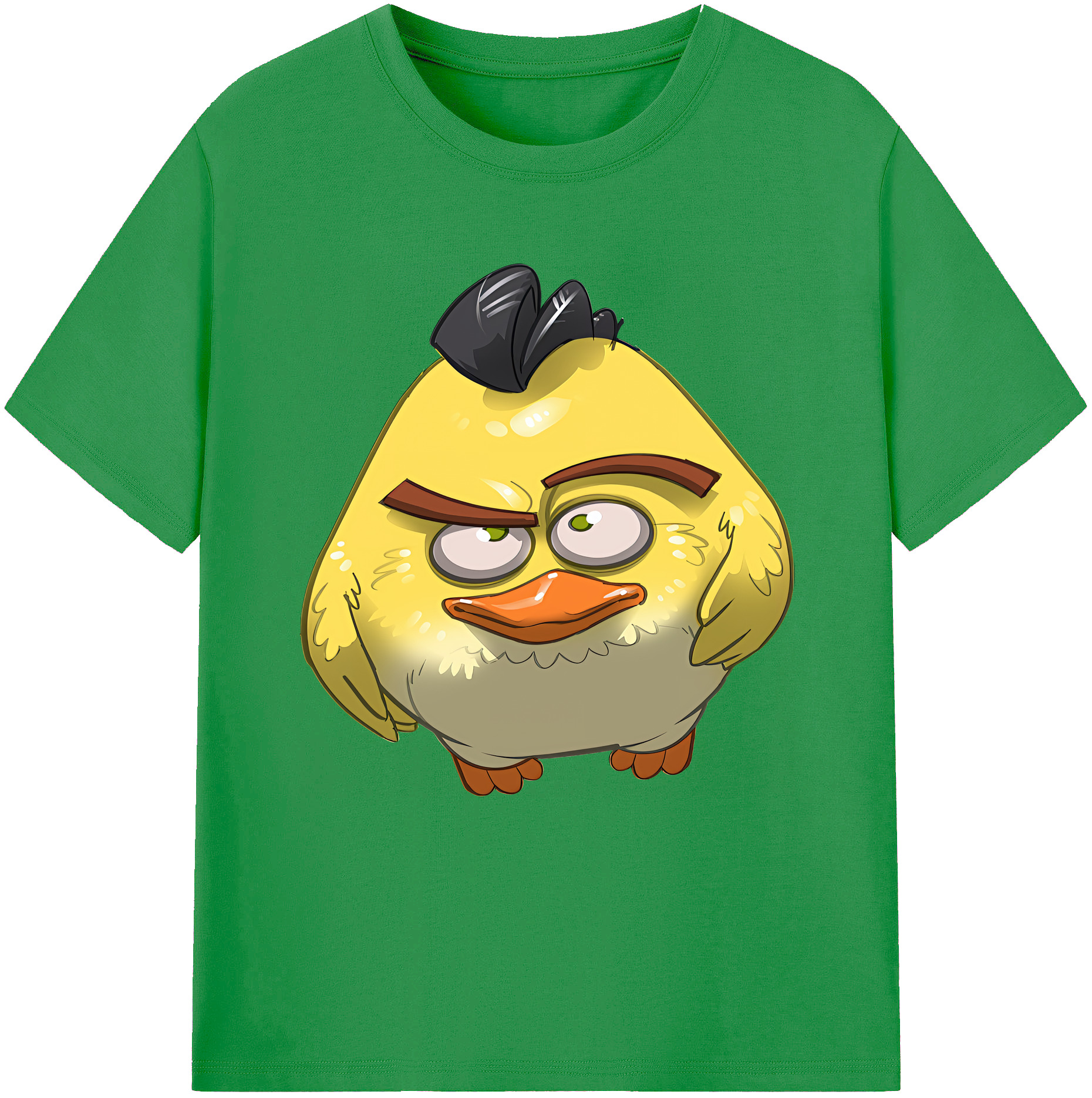 （画像用） Angry Birds アングリーバード レディースカジュアルプリントTシャツ（綿100％）