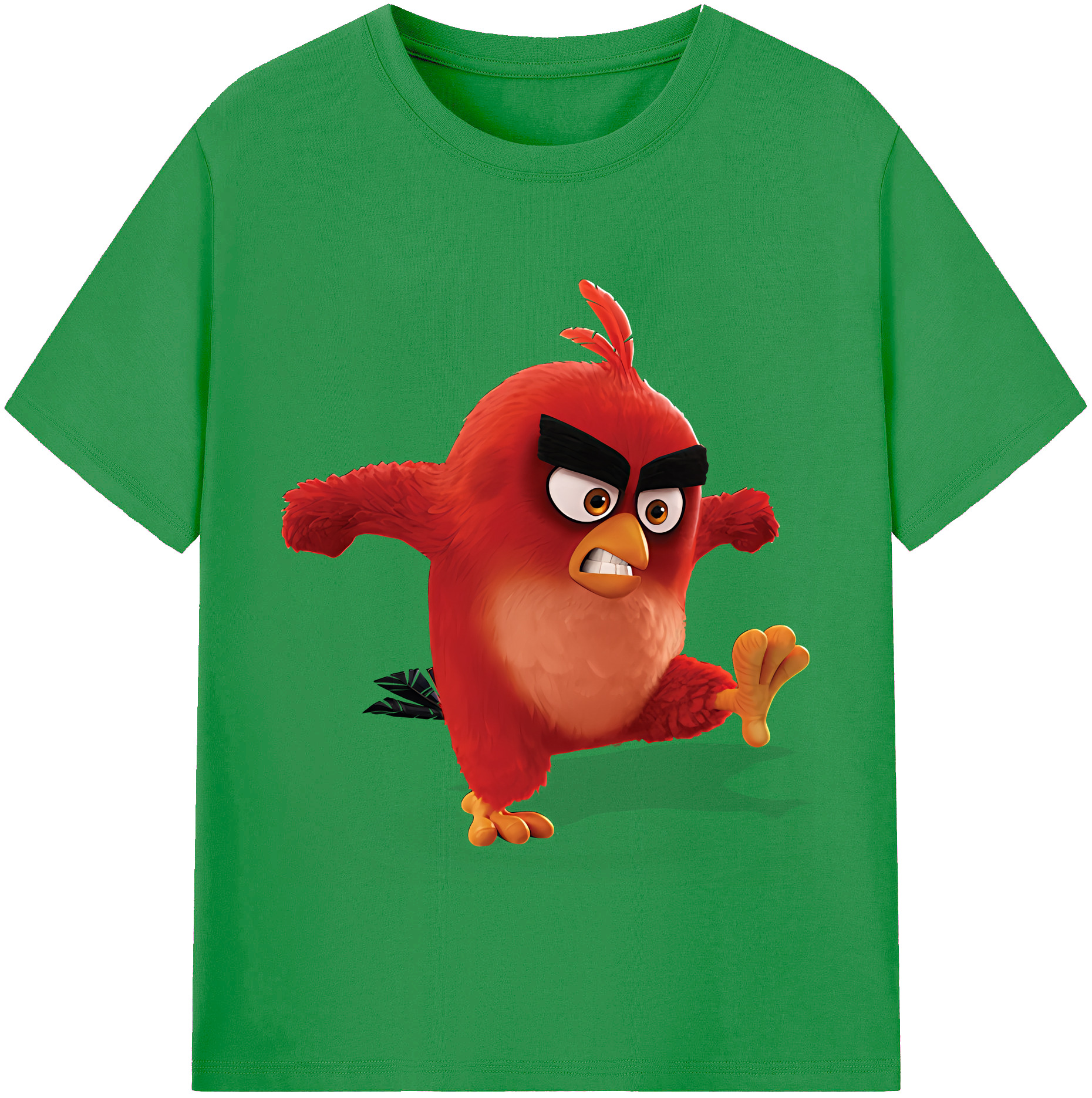 （画像用） Angry Birds アングリーバード レディースカジュアルプリントTシャツ（綿100％）