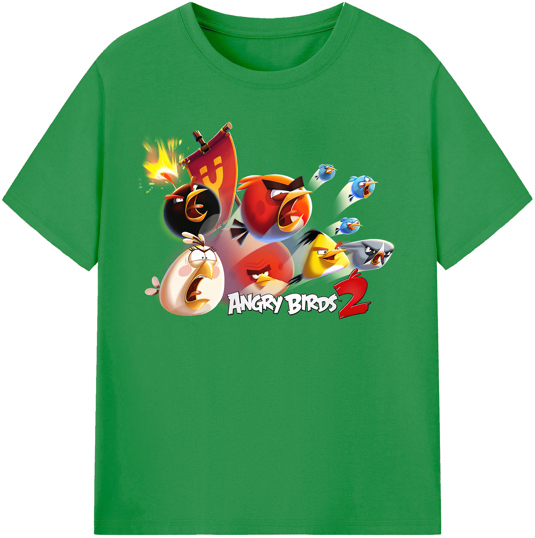 Angry Birds アングリーバード レディースカジュアルプリントTシャツ（綿100％）