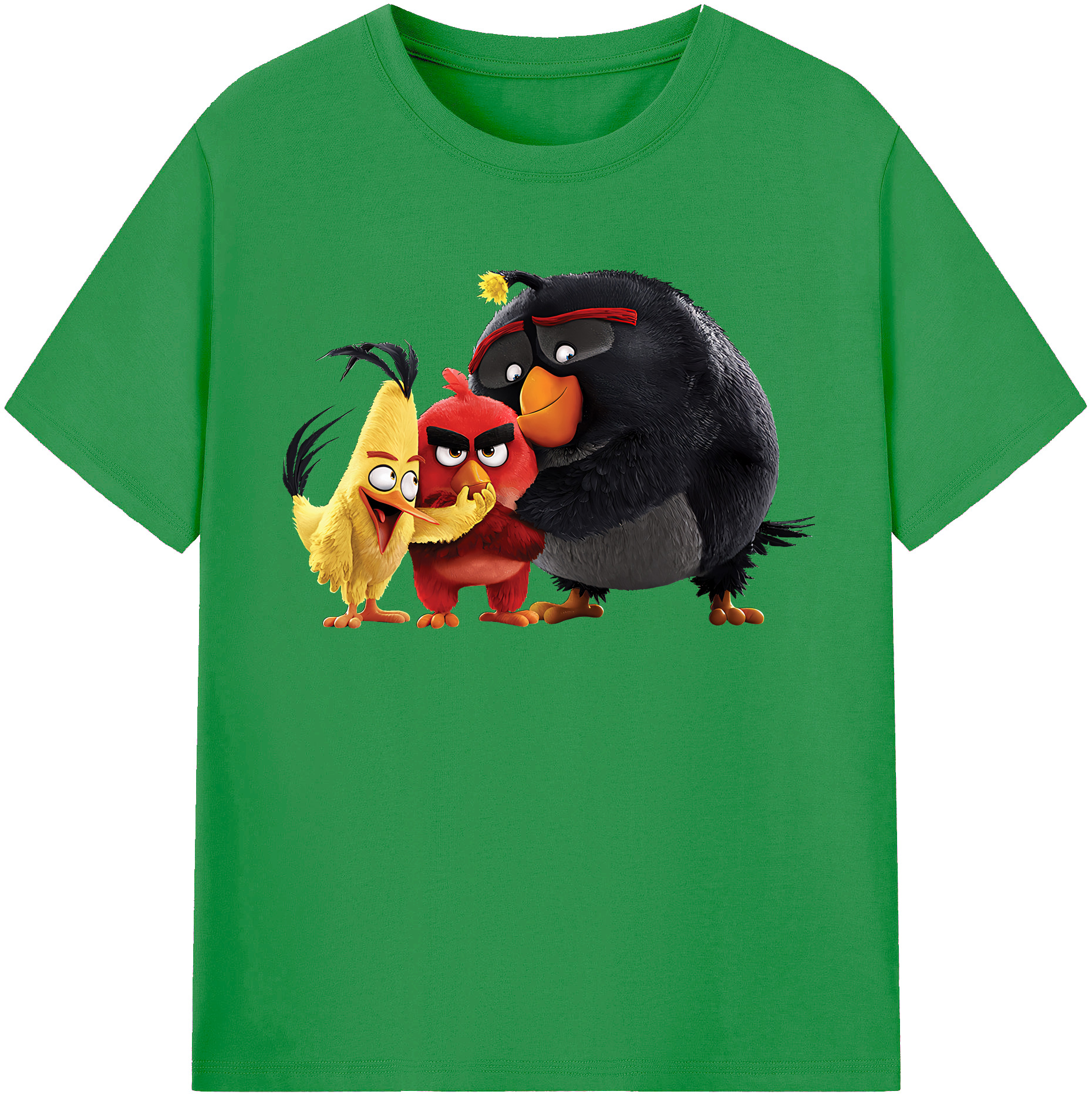 （画像用） Angry Birds アングリーバード レディースカジュアルプリントTシャツ（綿100％）