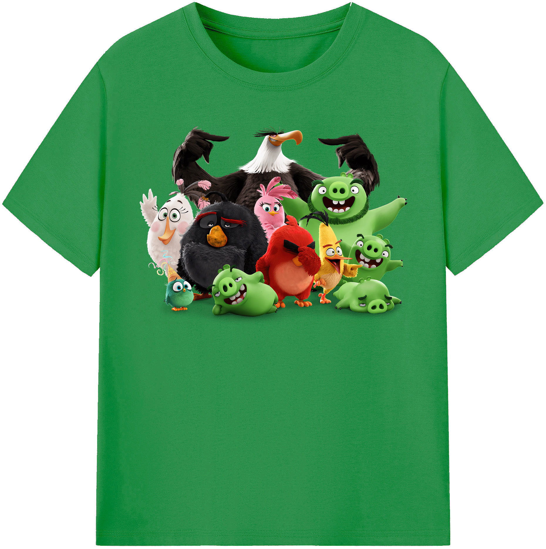 （画像用） Angry Birds アングリーバード レディースカジュアルプリントTシャツ（綿100％）