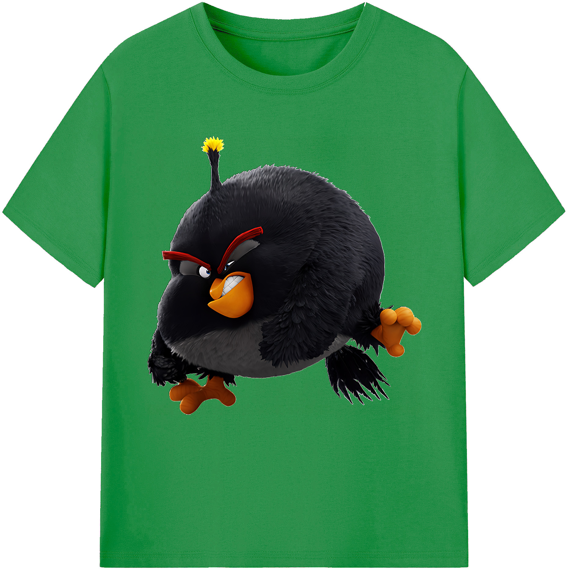（画像用） Angry Birds アングリーバード レディースカジュアルプリントTシャツ（綿100％）