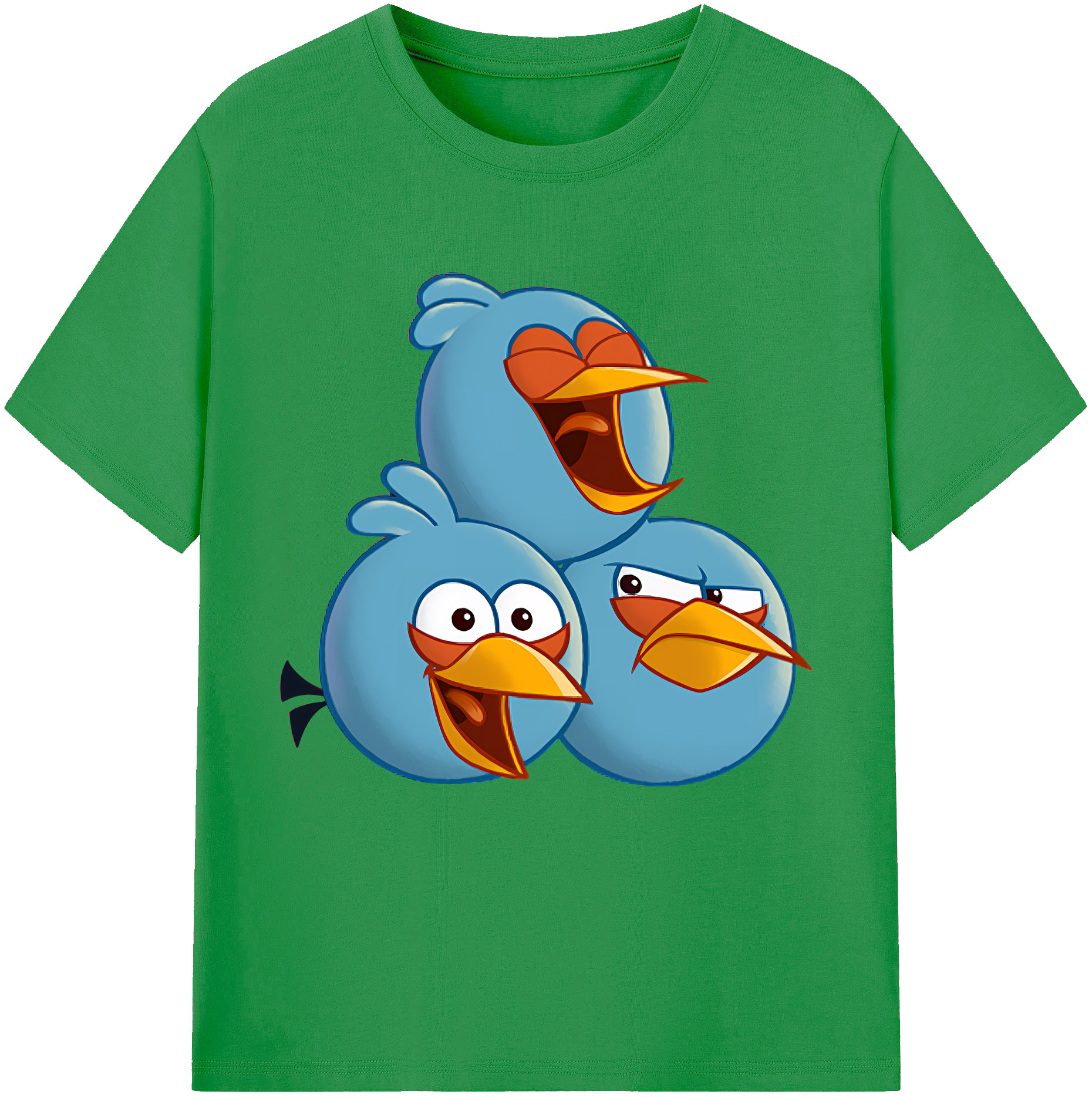 （画像用） Angry Birds アングリーバード レディースカジュアルプリントTシャツ（綿100％）