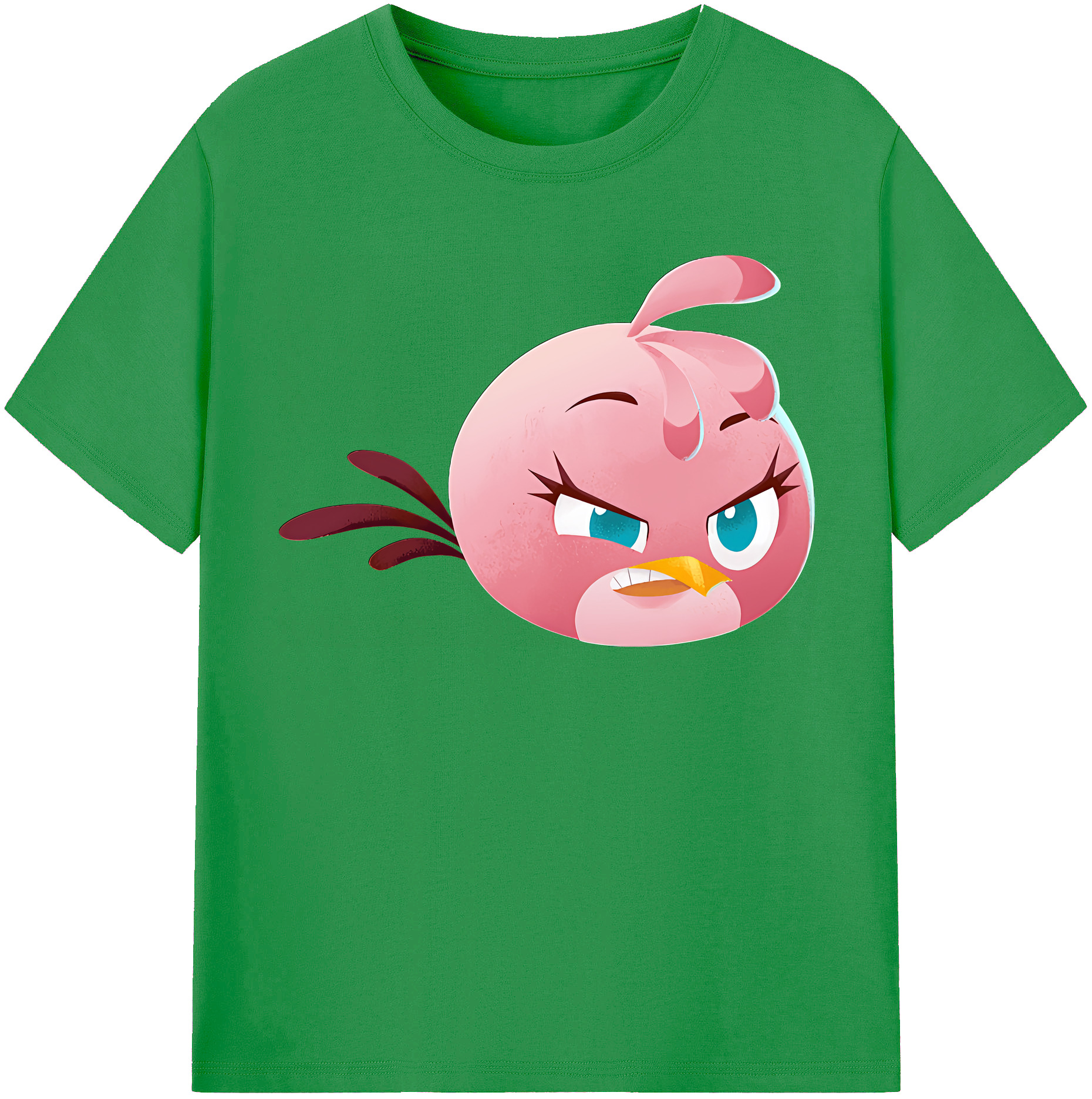 （画像用） Angry Birds アングリーバード レディースカジュアルプリントTシャツ（綿100％）
