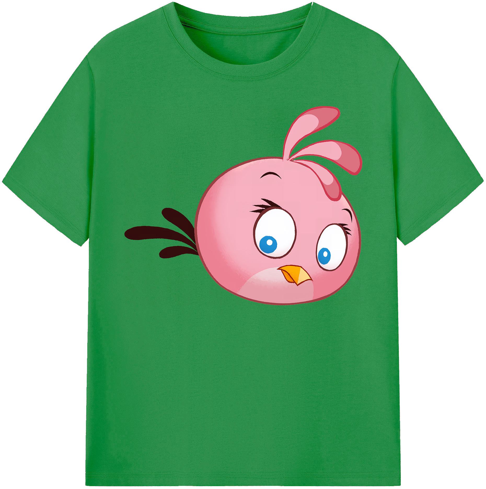 （画像用） Angry Birds アングリーバード レディースカジュアルプリントTシャツ（綿100％）
