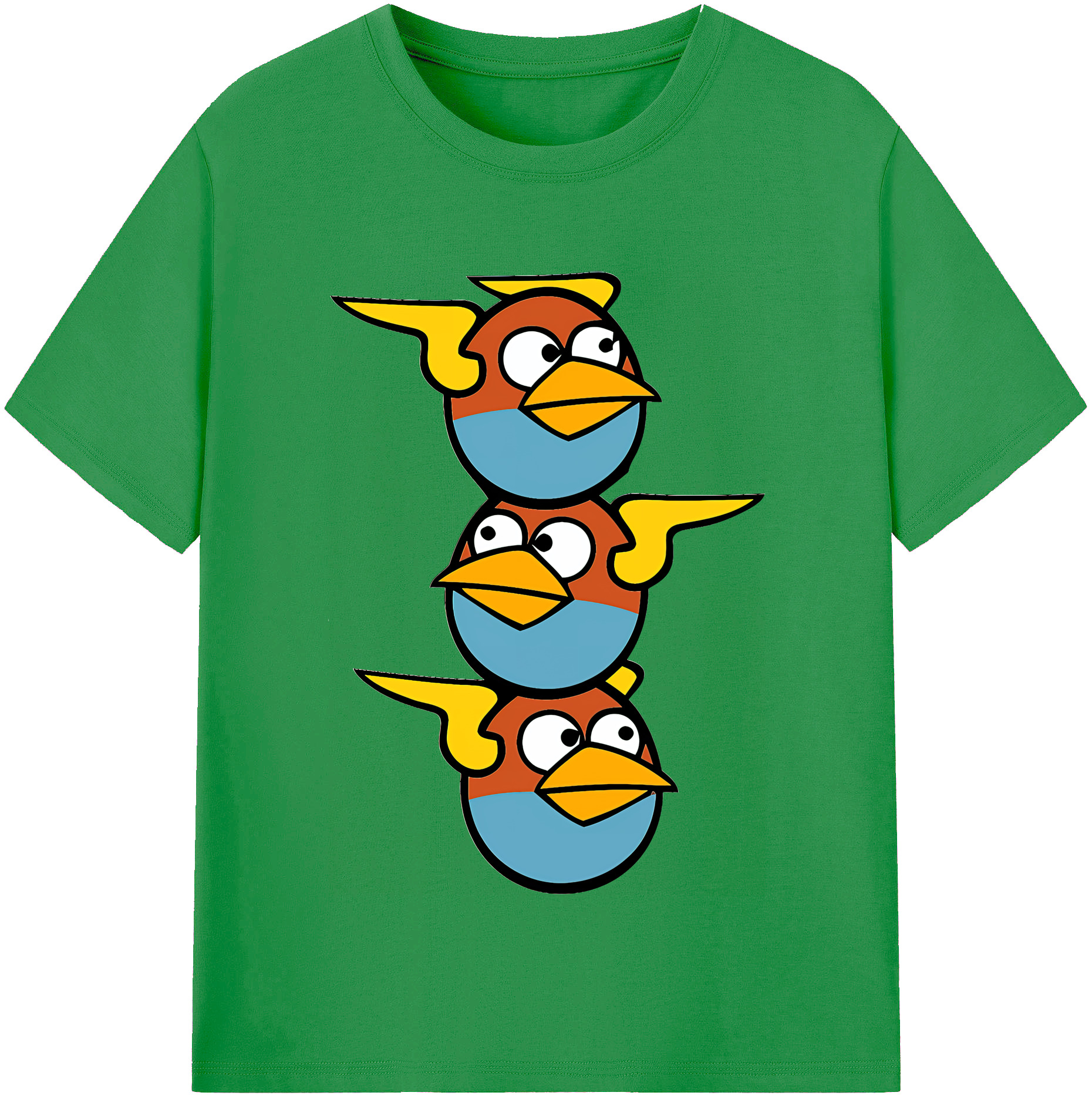 （画像用） Angry Birds アングリーバード レディースカジュアルプリントTシャツ（綿100％）
