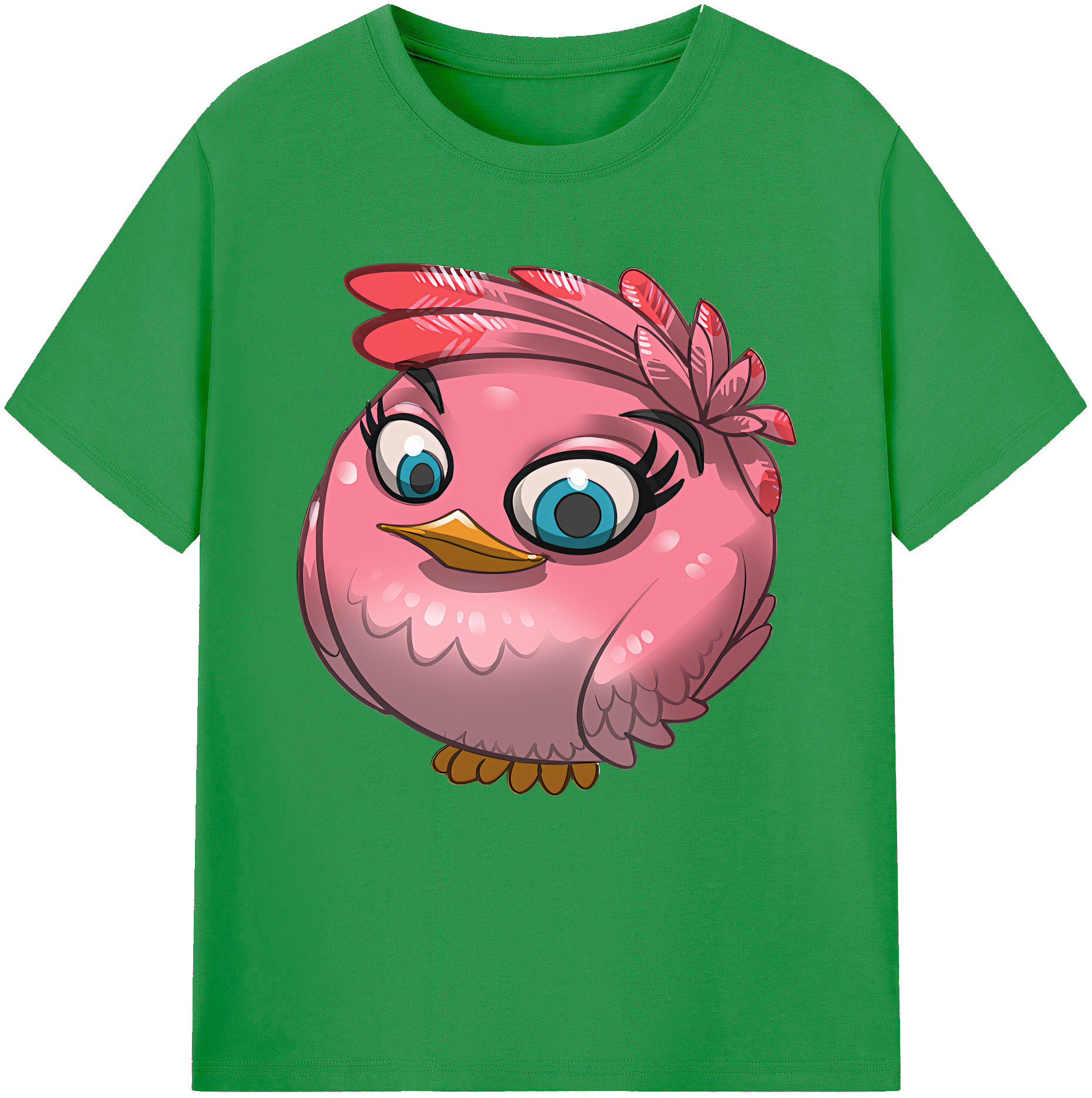 （画像用） Angry Birds アングリーバード レディースカジュアルプリントTシャツ（綿100％）