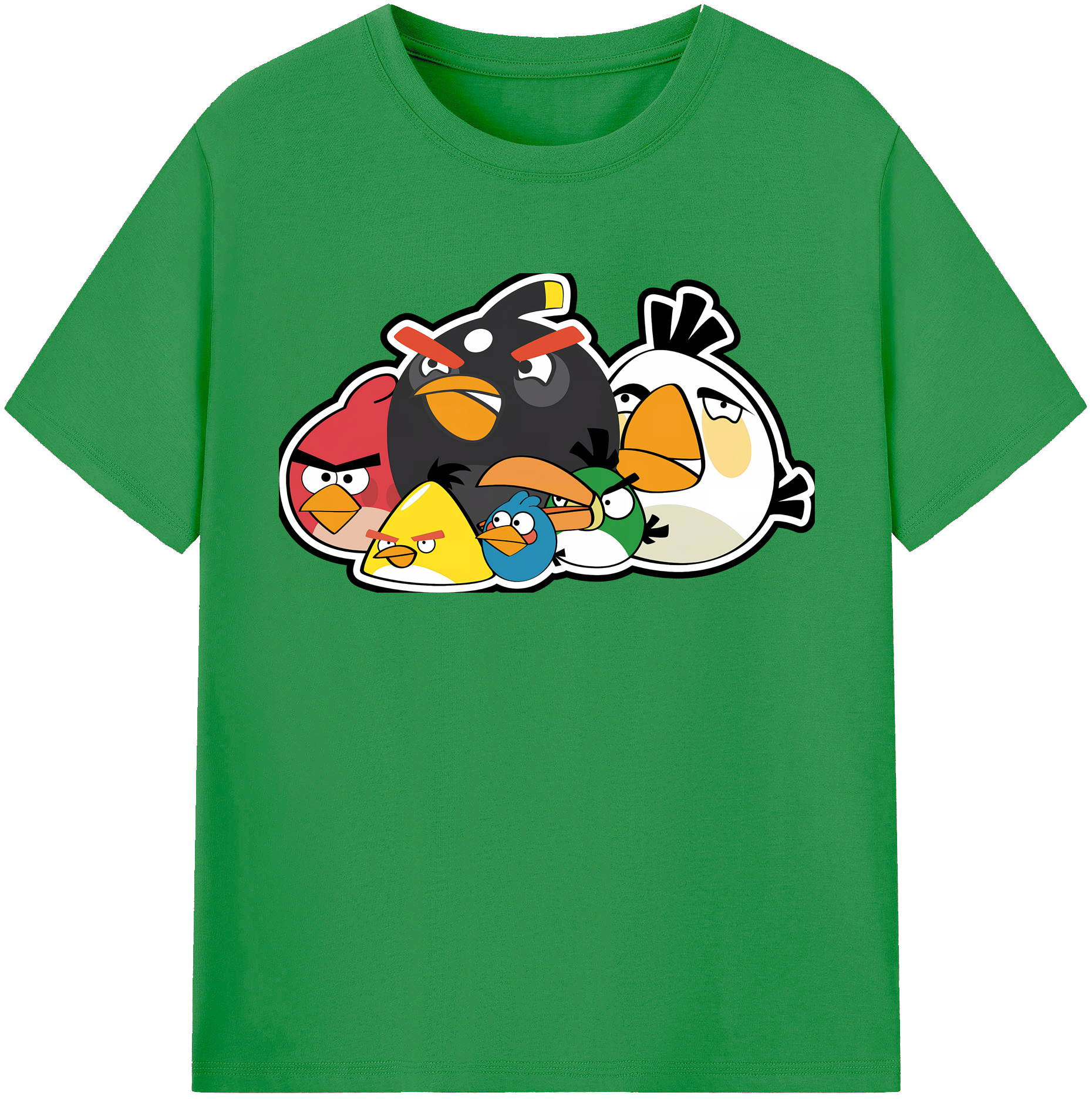 （画像用） Angry Birds アングリーバード レディースカジュアルプリントTシャツ（綿100％）