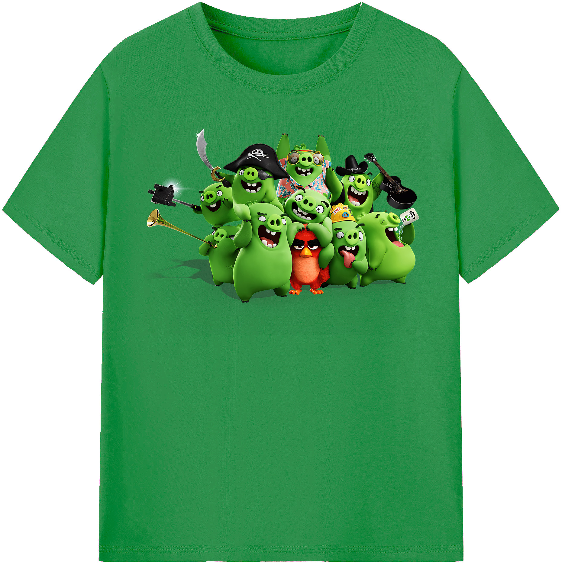 （画像用） Angry Birds アングリーバード レディースカジュアルプリントTシャツ（綿100％）