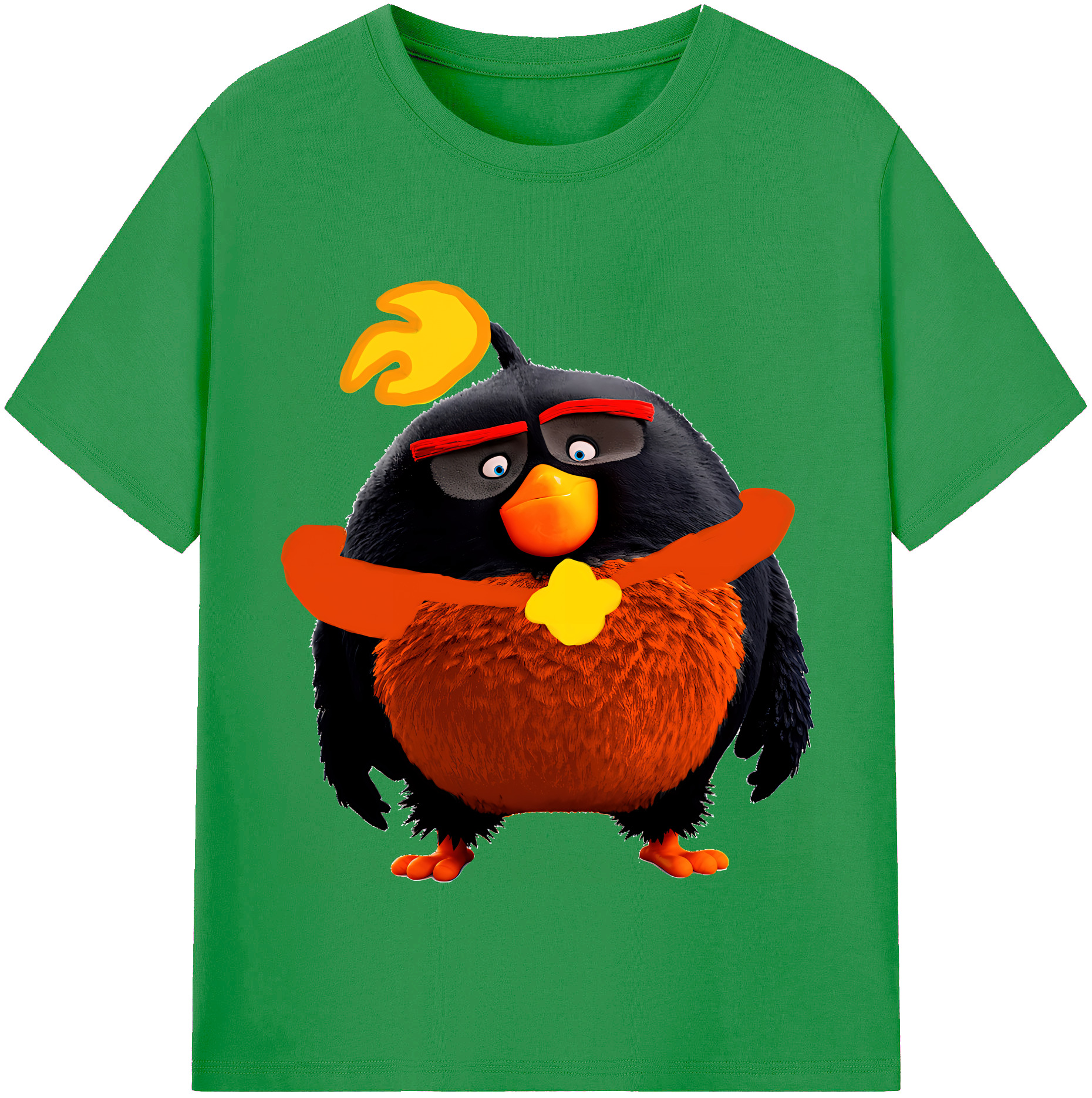 （画像用） Angry Birds アングリーバード レディースカジュアルプリントTシャツ（綿100％）