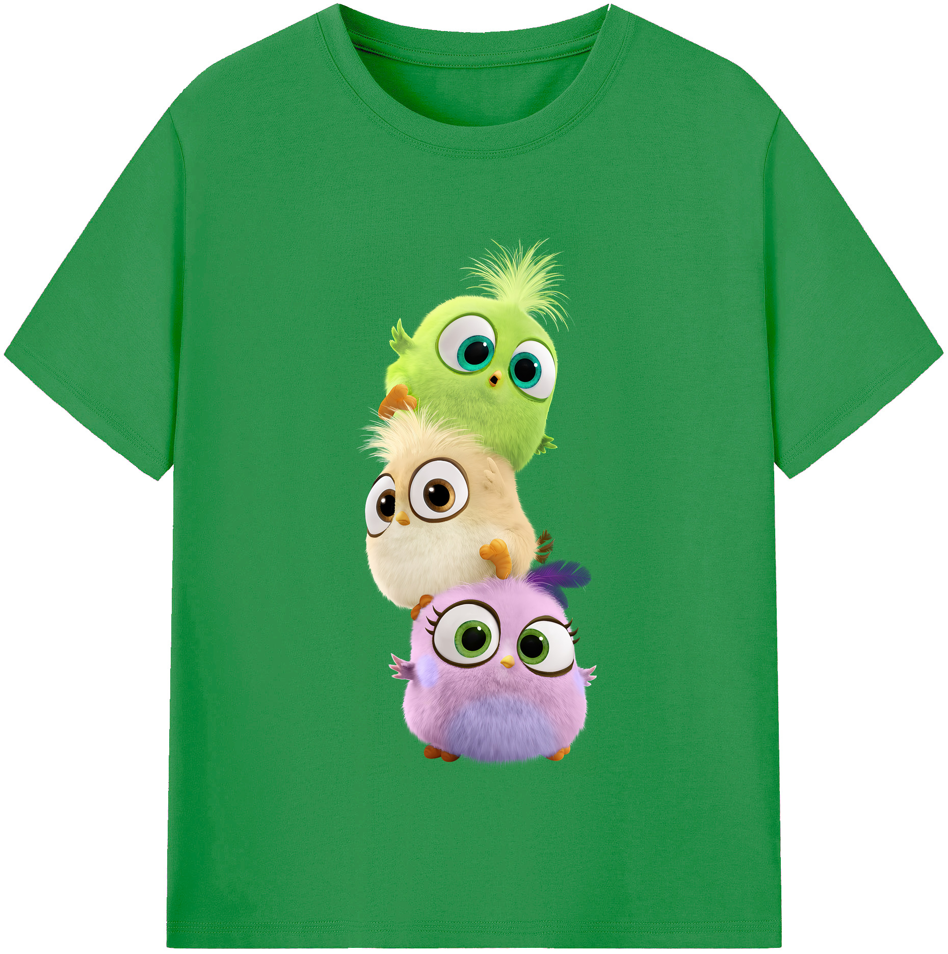 （画像用） Angry Birds アングリーバード レディースカジュアルプリントTシャツ（綿100％）