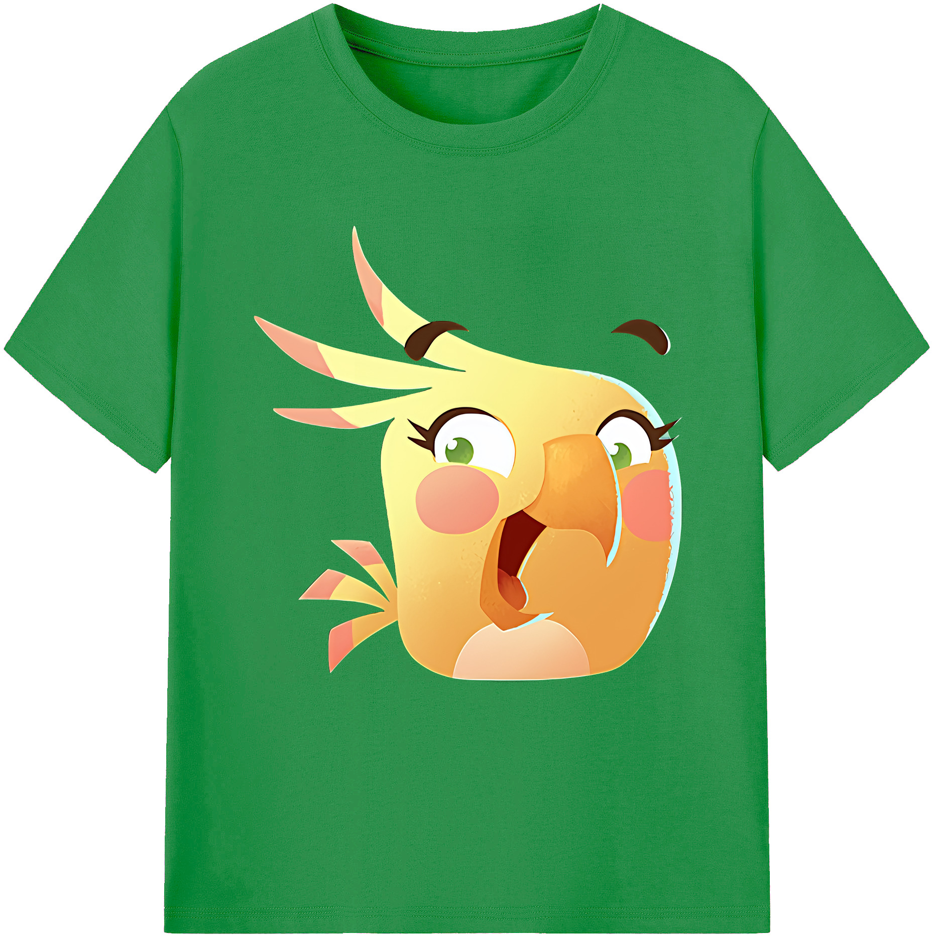 （画像用） Angry Birds アングリーバード レディースカジュアルプリントTシャツ（綿100％）