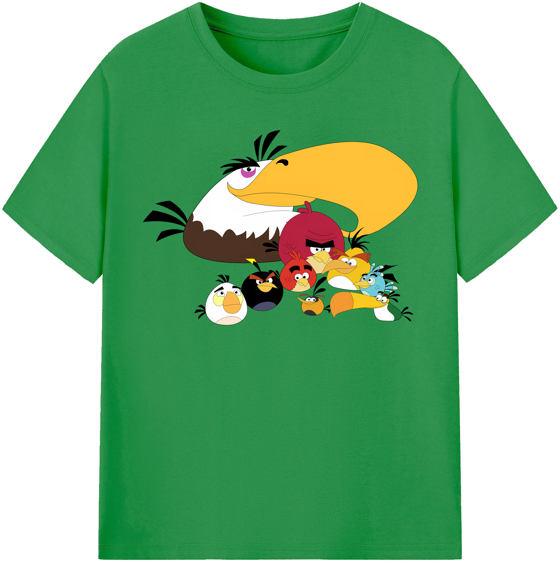（画像用） Angry Birds アングリーバード レディースカジュアルプリントTシャツ（綿100％）
