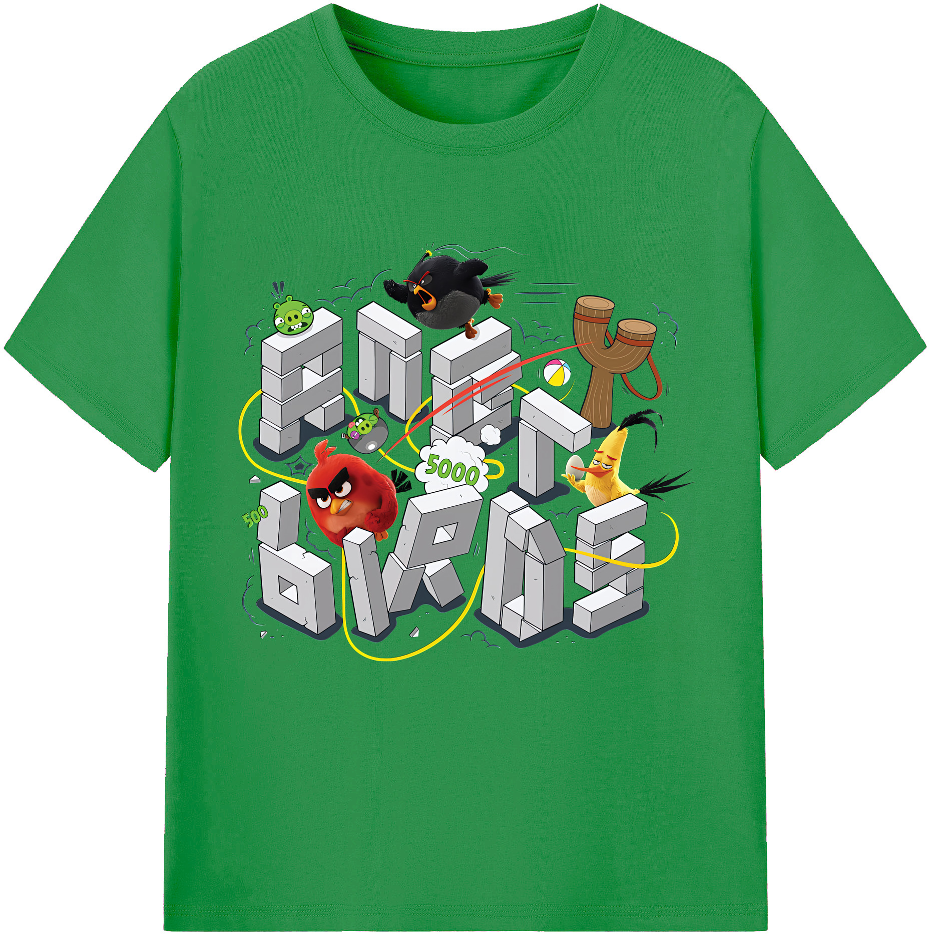 （画像用） Angry Birds アングリーバード レディースカジュアルプリントTシャツ（綿100％）