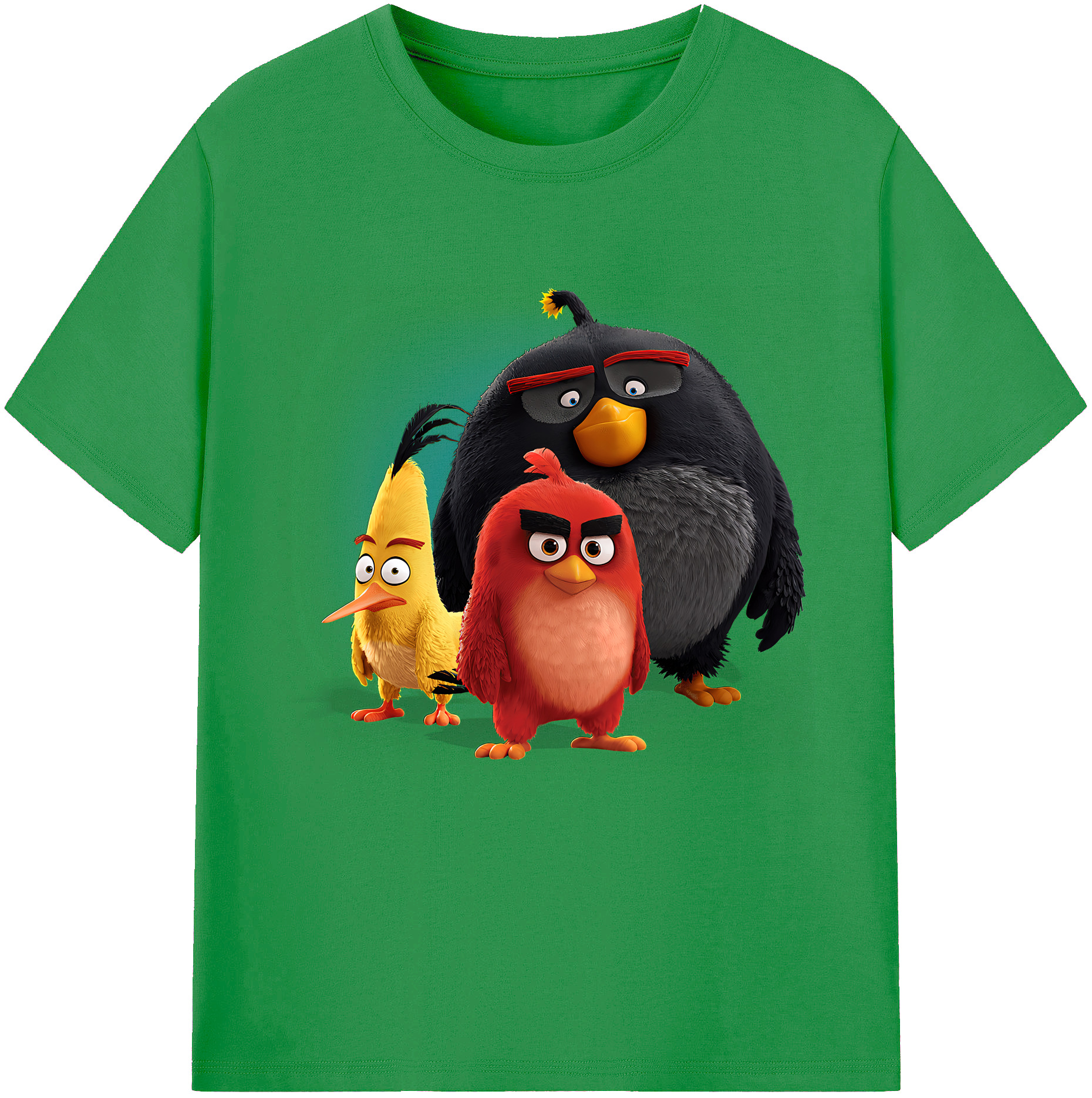 （画像用） Angry Birds アングリーバード レディースカジュアルプリントTシャツ（綿100％）