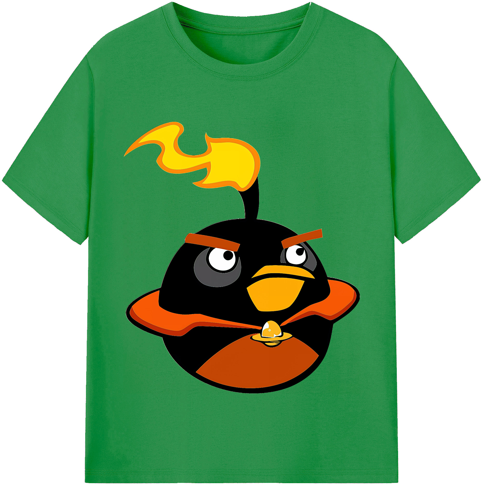 （画像用） Angry Birds アングリーバード レディースカジュアルプリントTシャツ（綿100％）