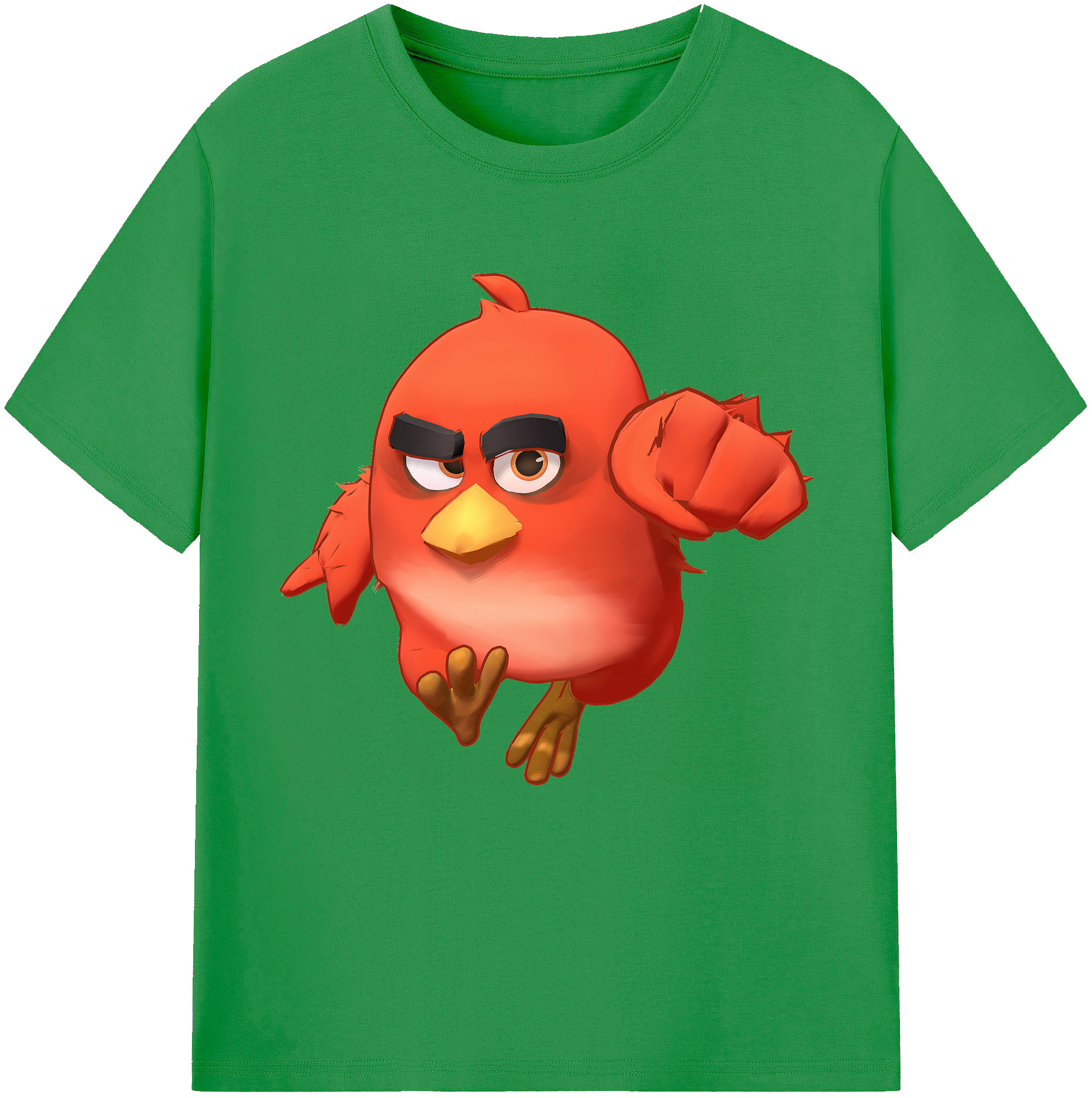 （画像用） Angry Birds アングリーバード レディースカジュアルプリントTシャツ（綿100％）
