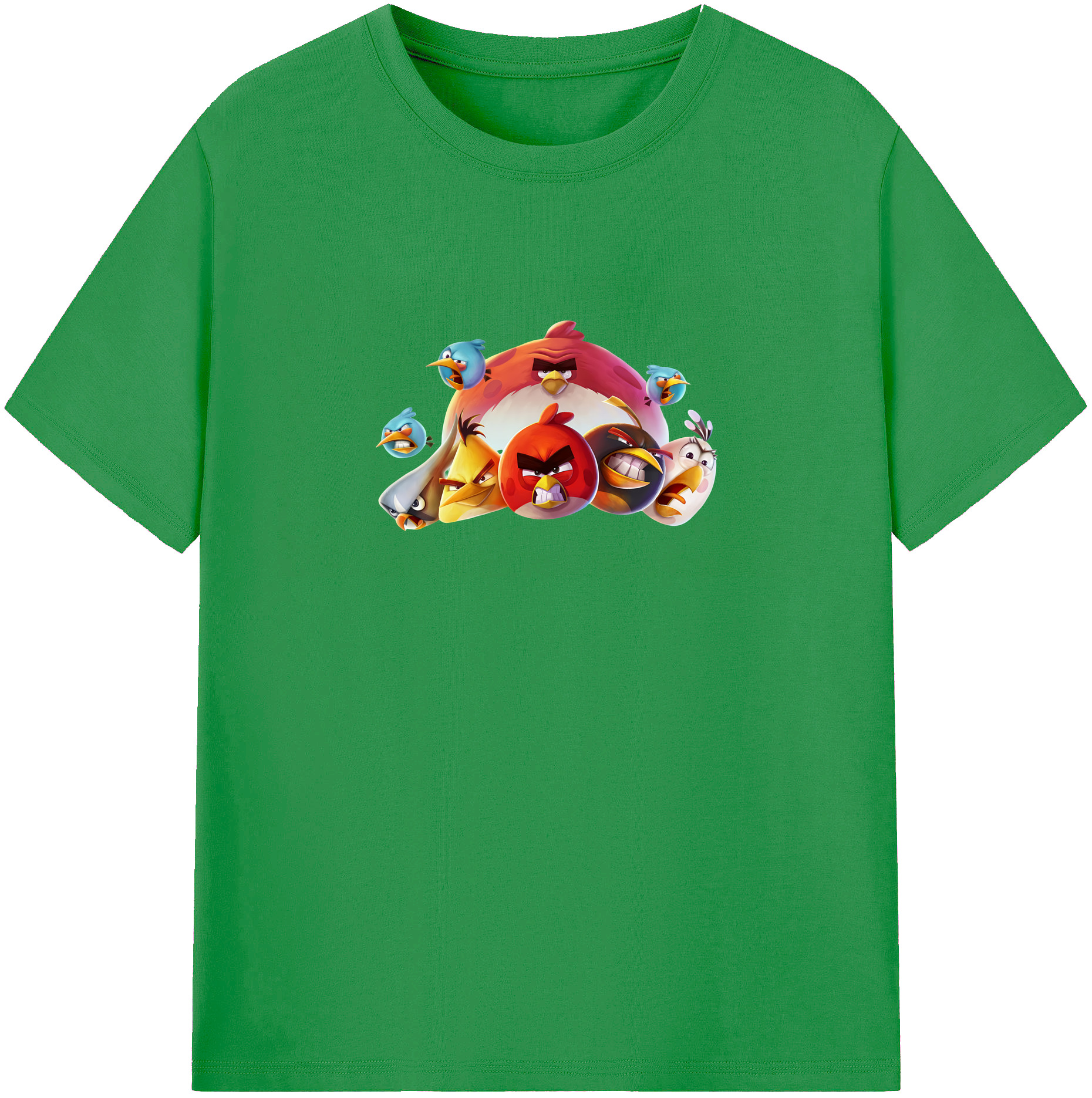 （画像用） Angry Birds アングリーバード レディースカジュアルプリントTシャツ（綿100％）