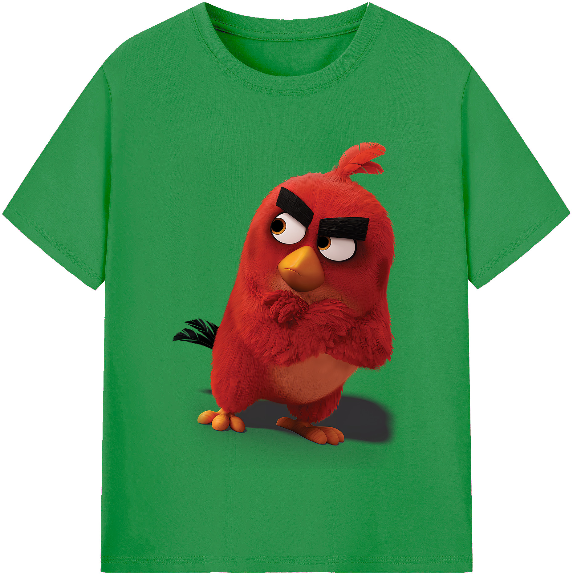 （画像用） Angry Birds アングリーバード レディースカジュアルプリントTシャツ（綿100％）
