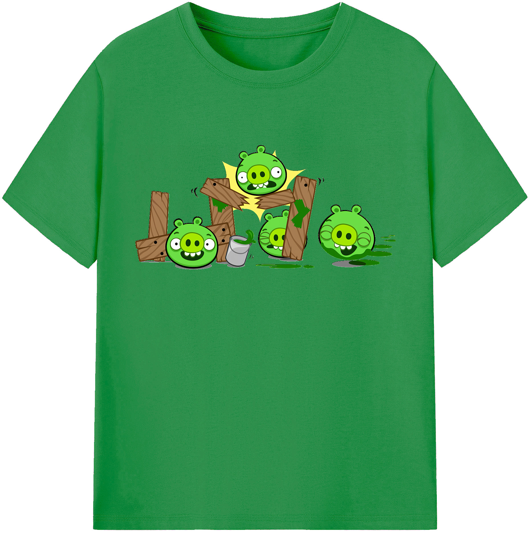 （画像用） Angry Birds アングリーバード レディースカジュアルプリントTシャツ（綿100％）