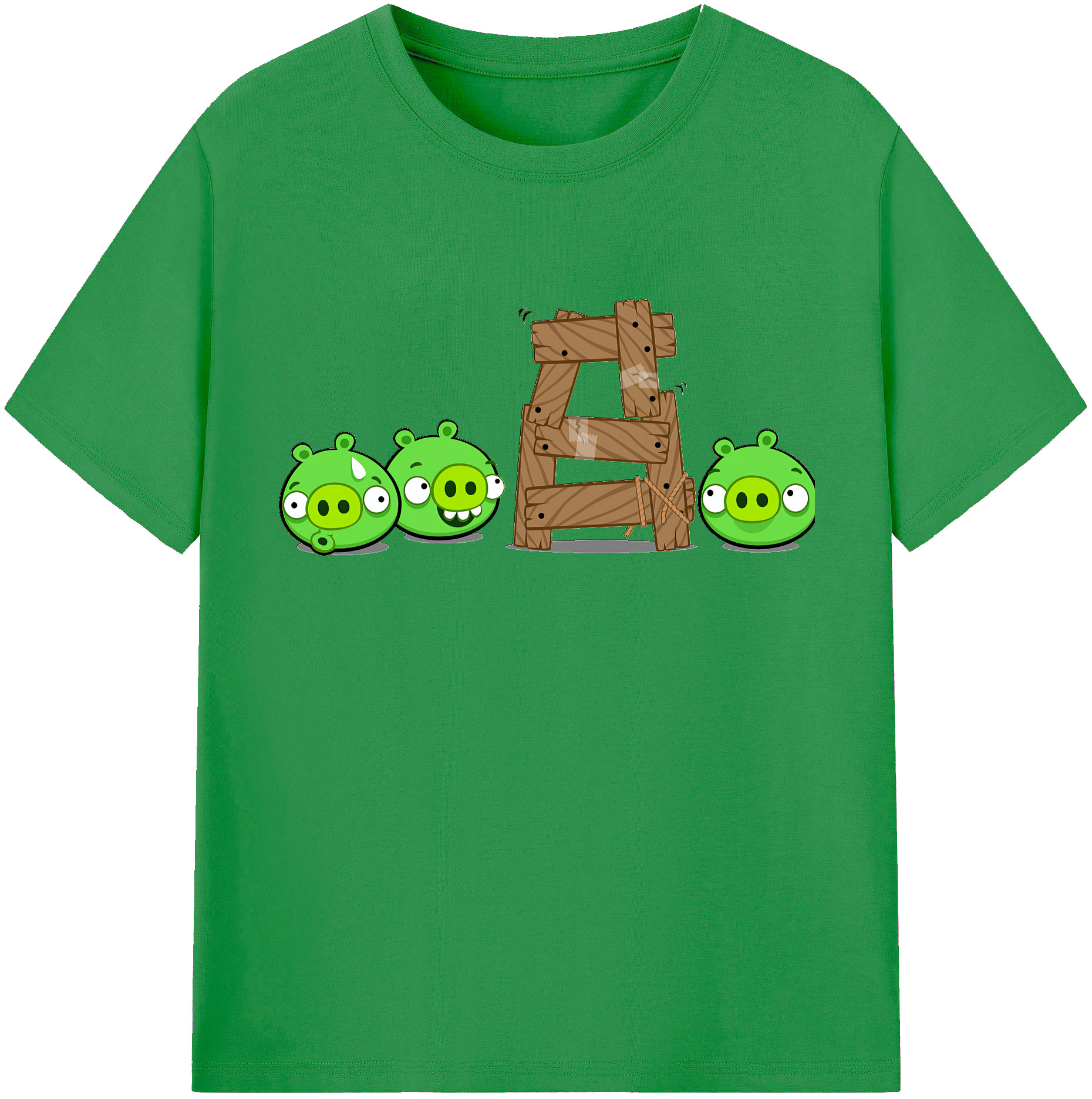 （画像用） Angry Birds アングリーバード レディースカジュアルプリントTシャツ（綿100％）