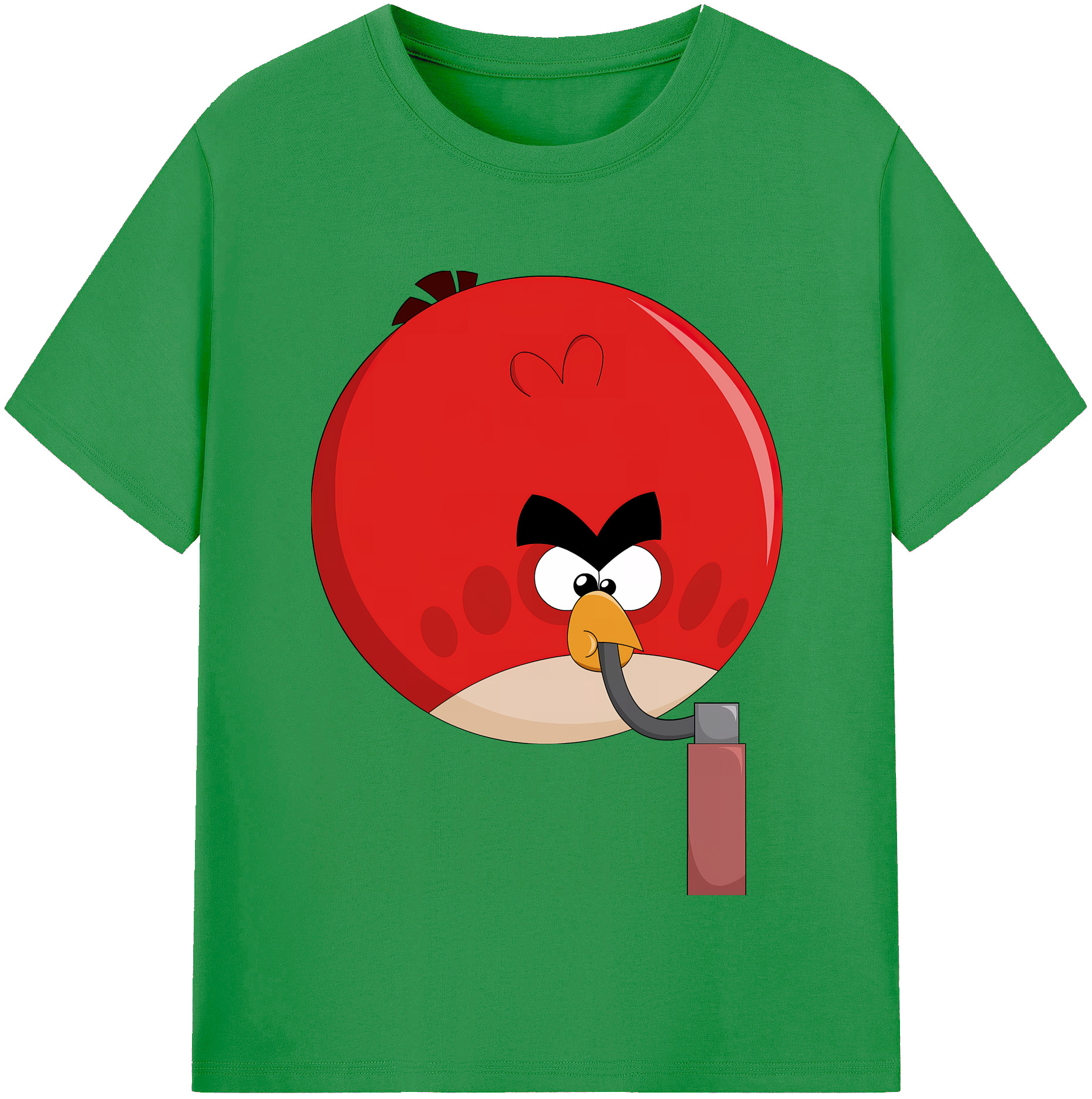 （画像用） Angry Birds アングリーバード レディースカジュアルプリントTシャツ（綿100％）