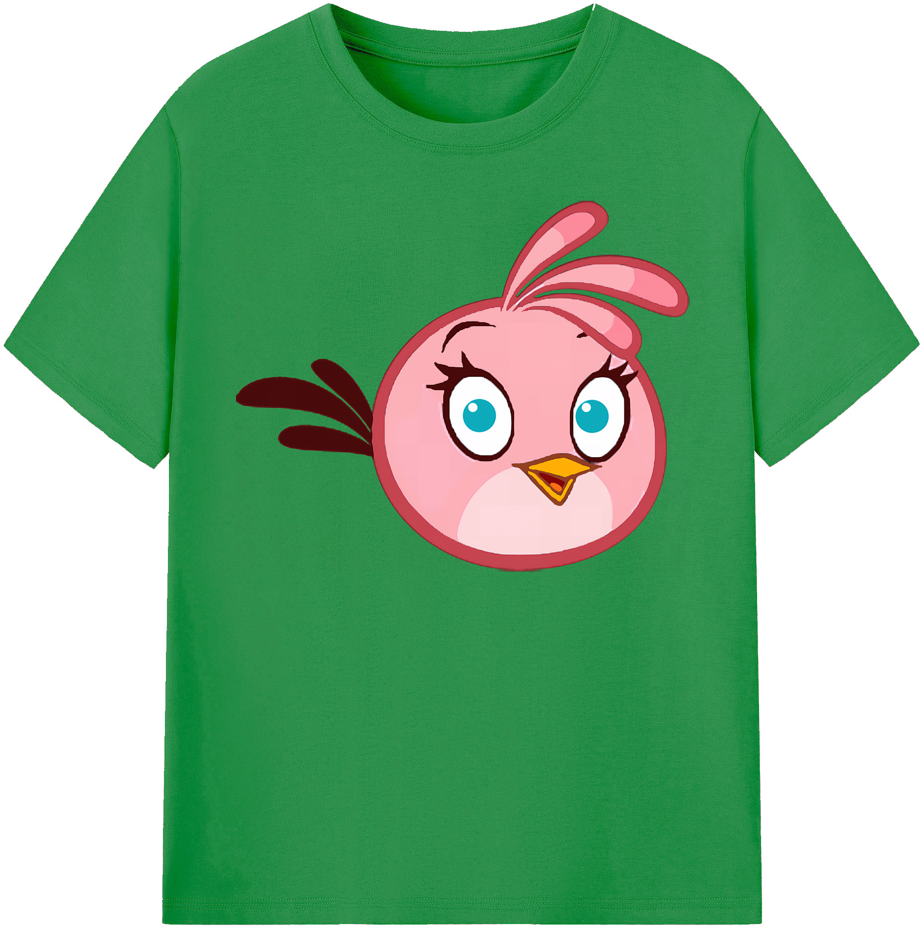 （画像用） Angry Birds アングリーバード レディースカジュアルプリントTシャツ（綿100％）