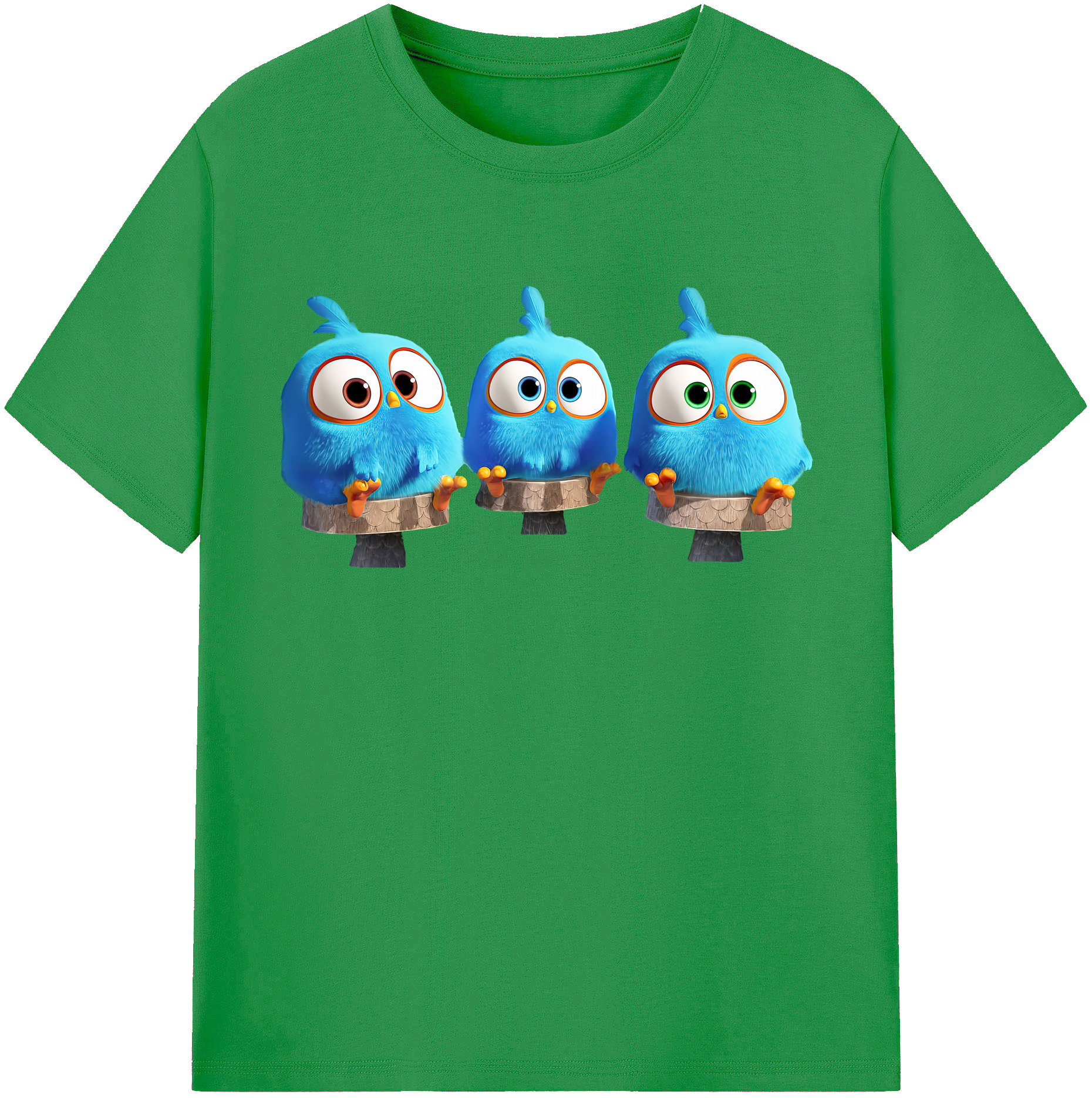 （画像用） Angry Birds アングリーバード レディースカジュアルプリントTシャツ（綿100％）