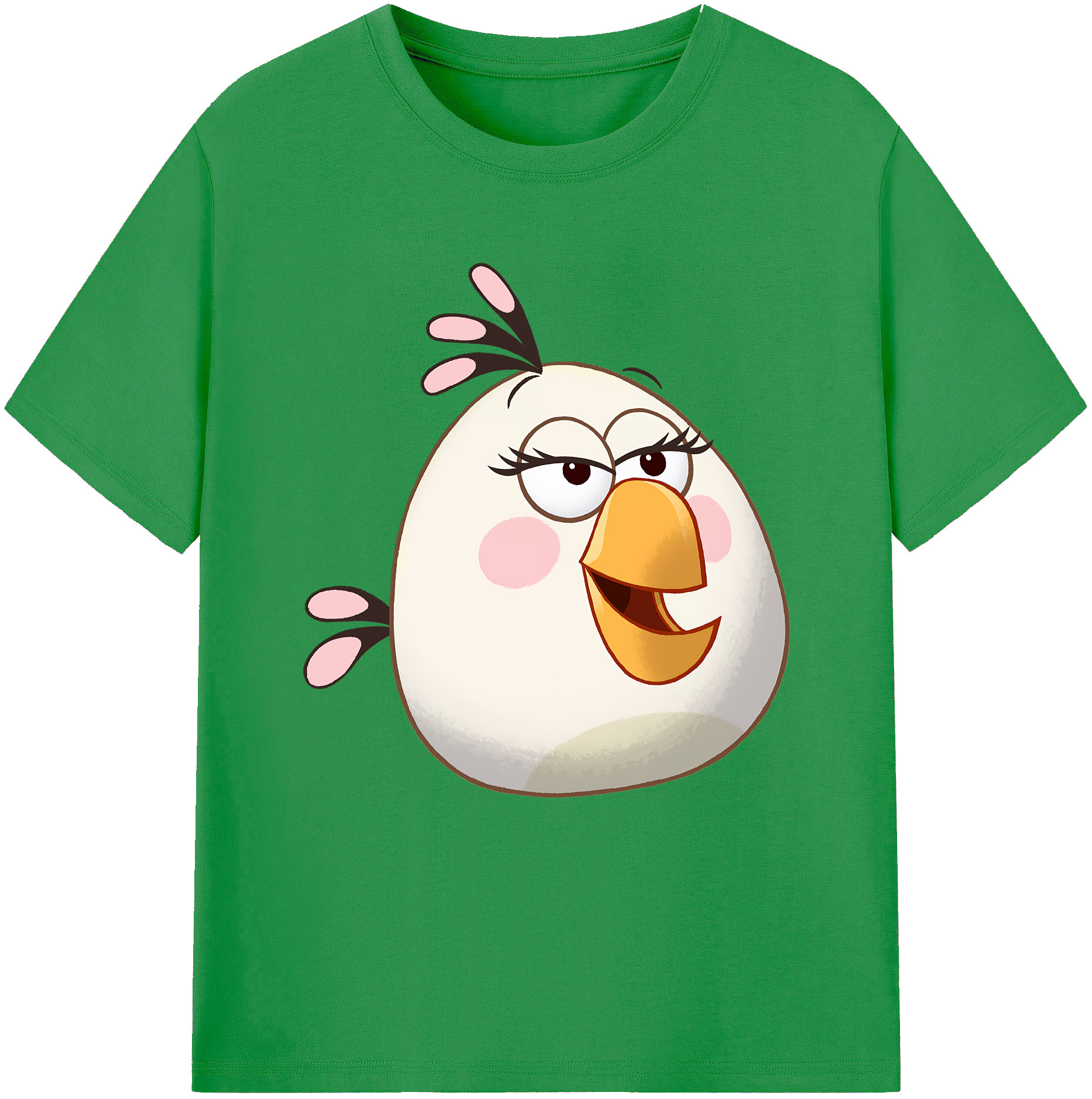 （画像用） Angry Birds アングリーバード レディースカジュアルプリントTシャツ（綿100％）