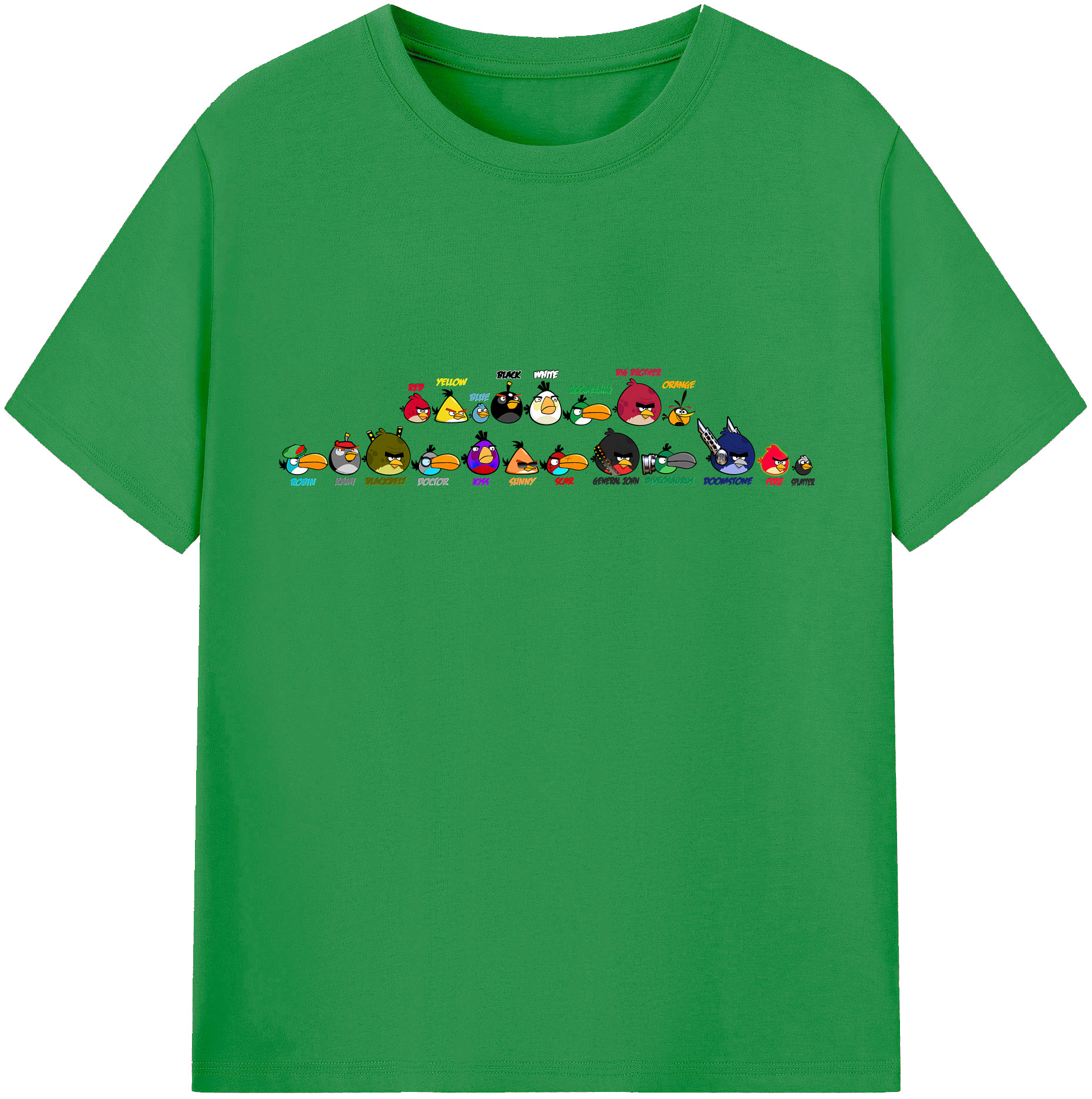 （画像用） Angry Birds アングリーバード レディースカジュアルプリントTシャツ（綿100％）