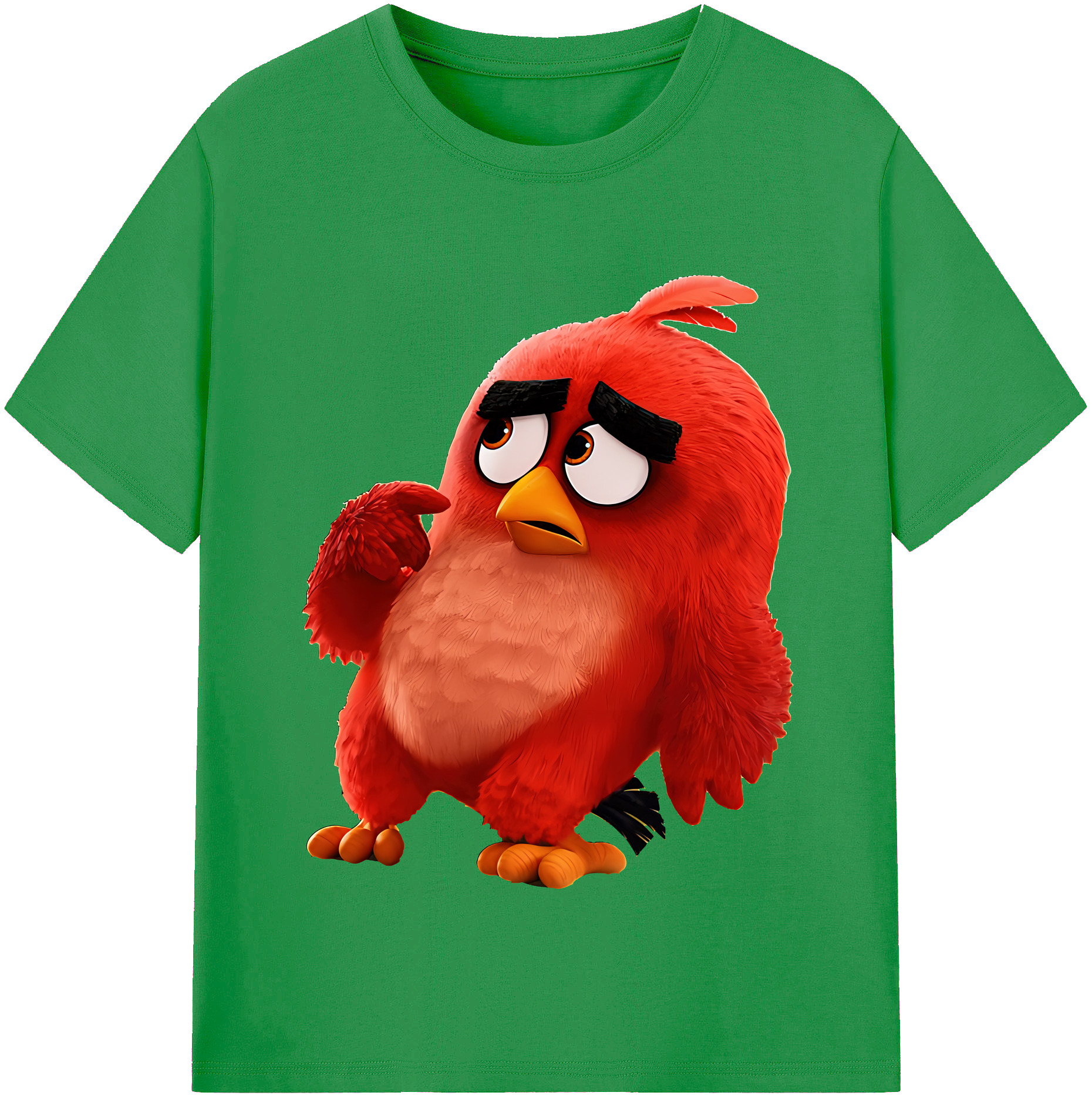 （画像用） Angry Birds アングリーバード レディースカジュアルプリントTシャツ（綿100％）