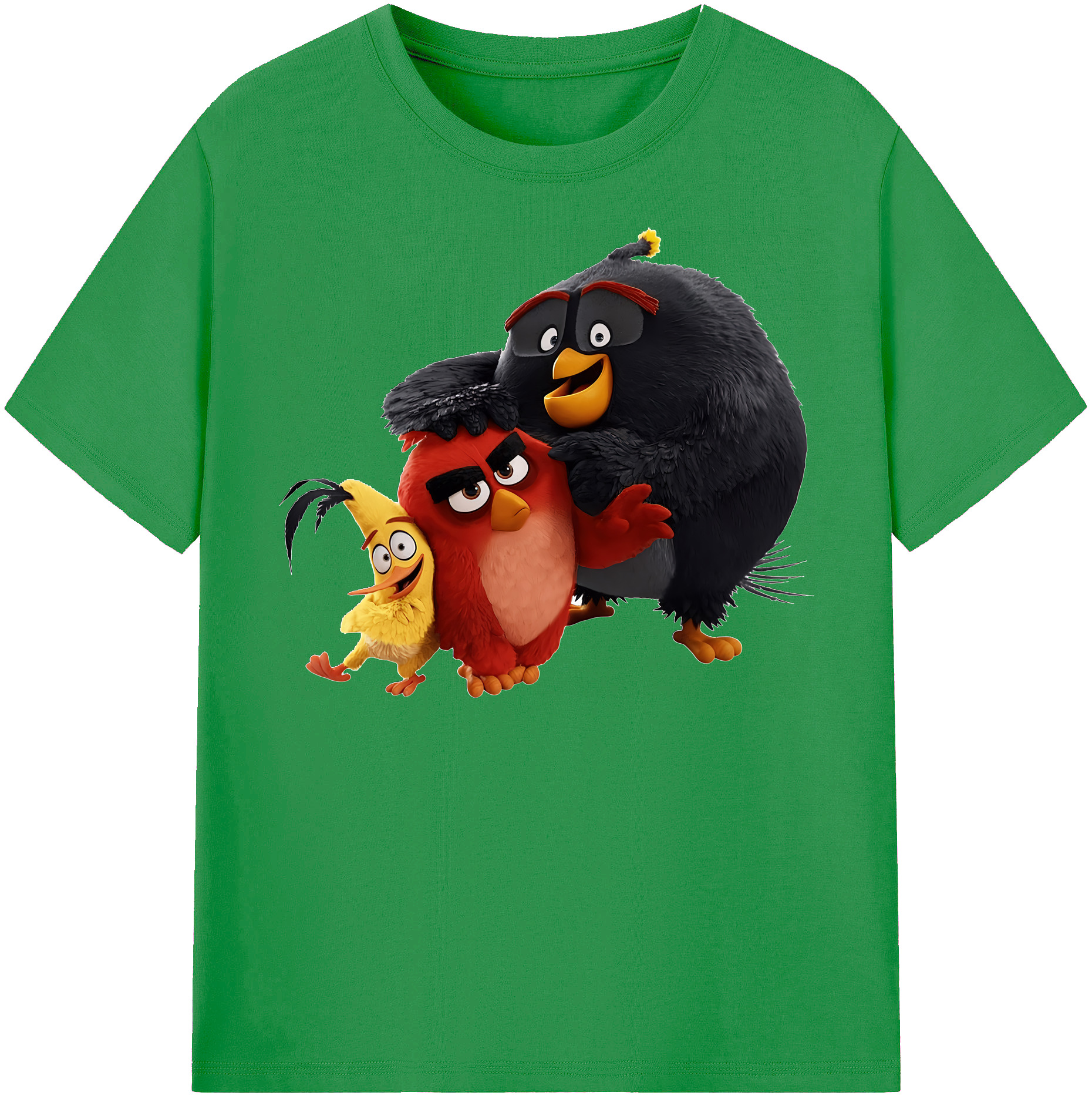 （画像用） Angry Birds アングリーバード レディースカジュアルプリントTシャツ（綿100％）