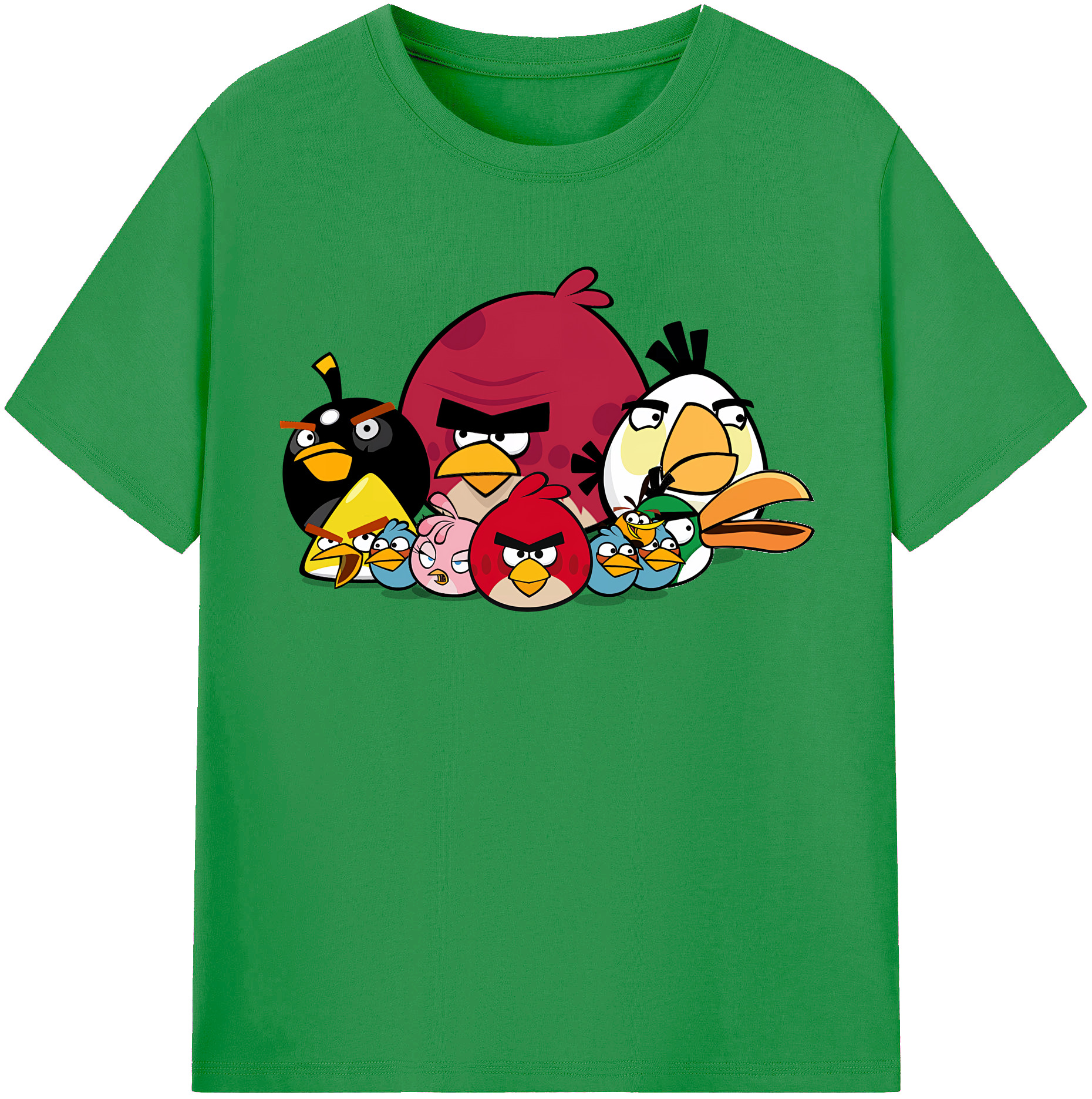 （画像用） Angry Birds アングリーバード レディースカジュアルプリントTシャツ（綿100％）