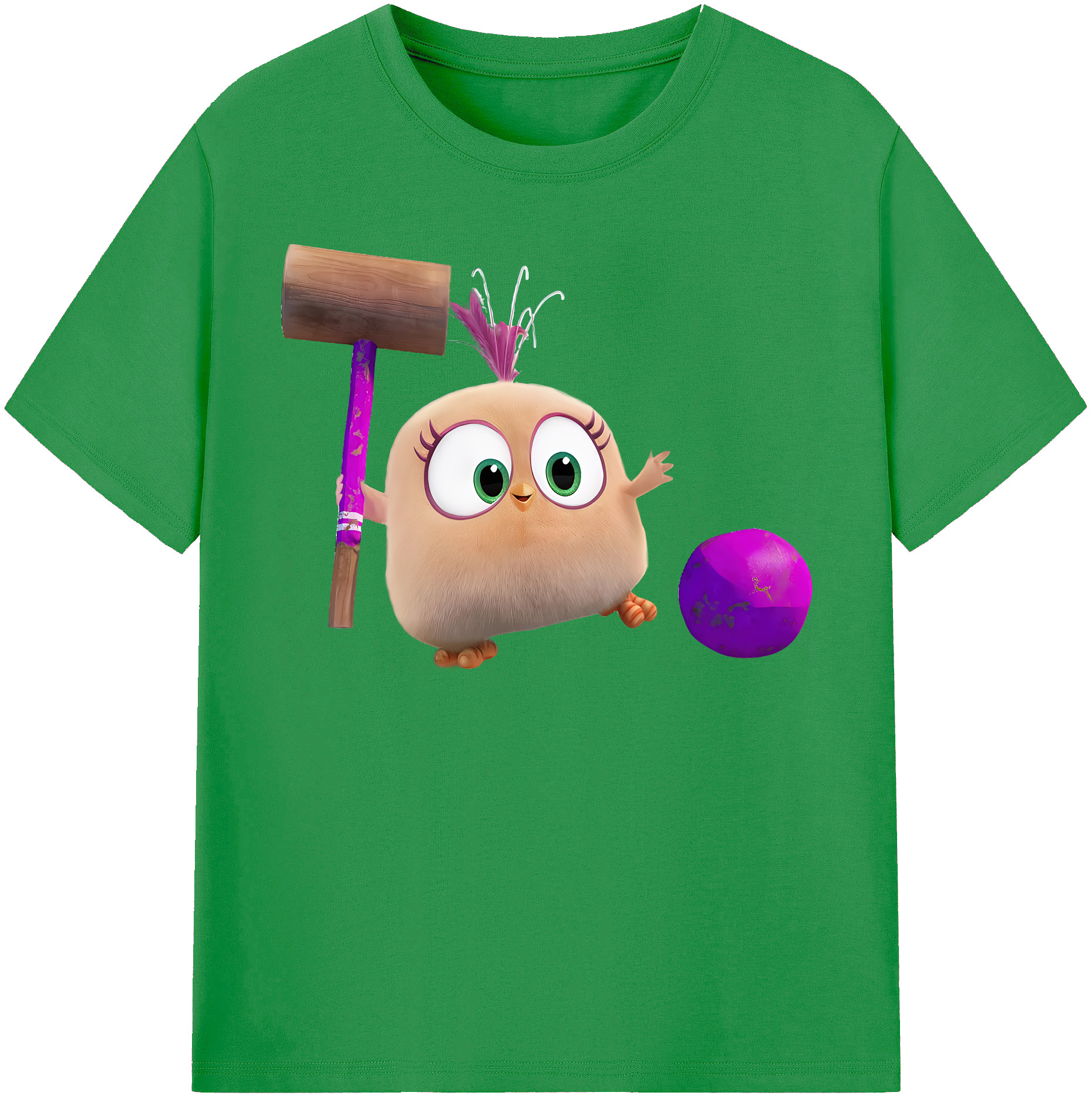 （画像用） Angry Birds アングリーバード レディースカジュアルプリントTシャツ（綿100％）