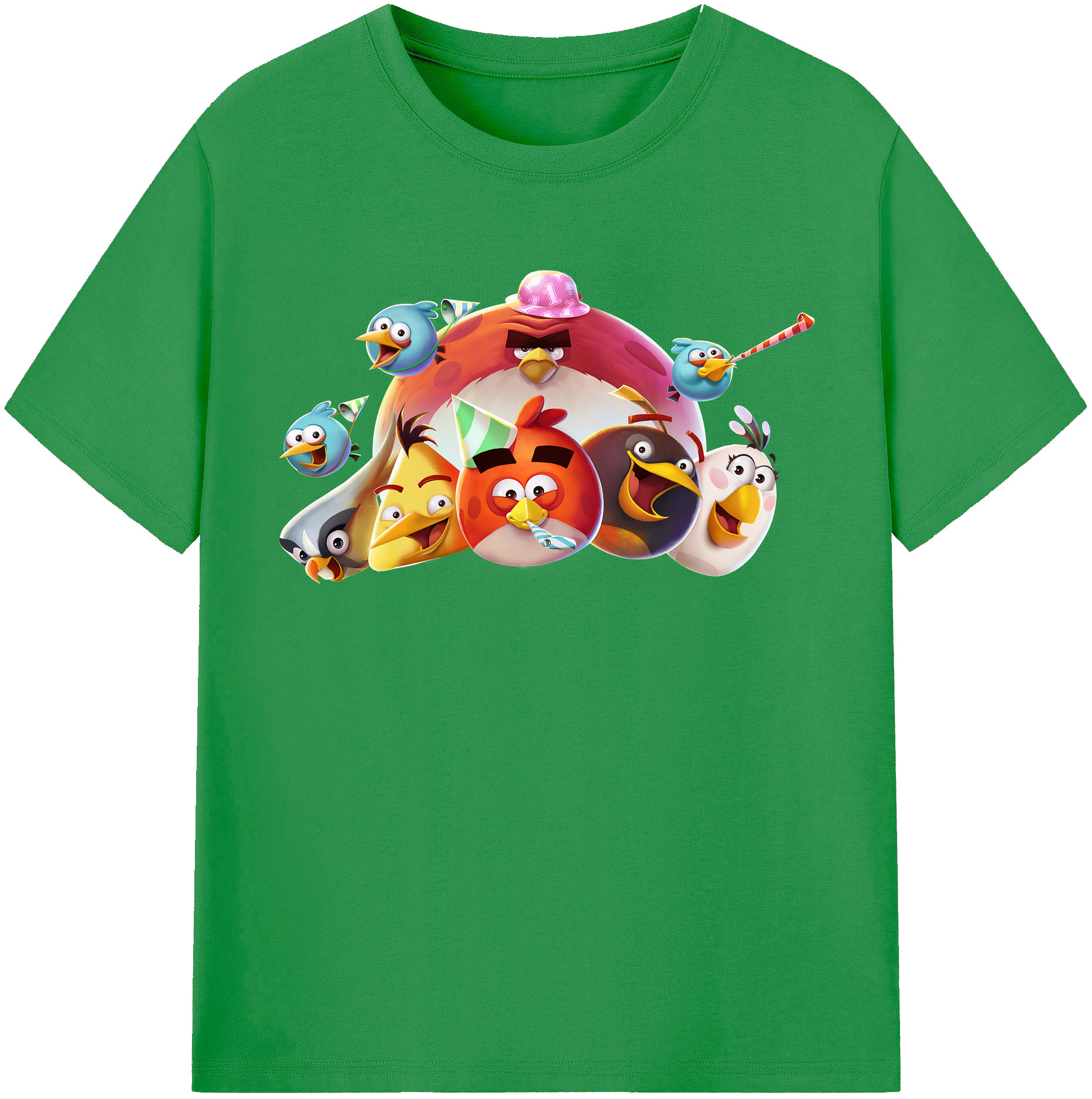（画像用） Angry Birds アングリーバード レディースカジュアルプリントTシャツ（綿100％）