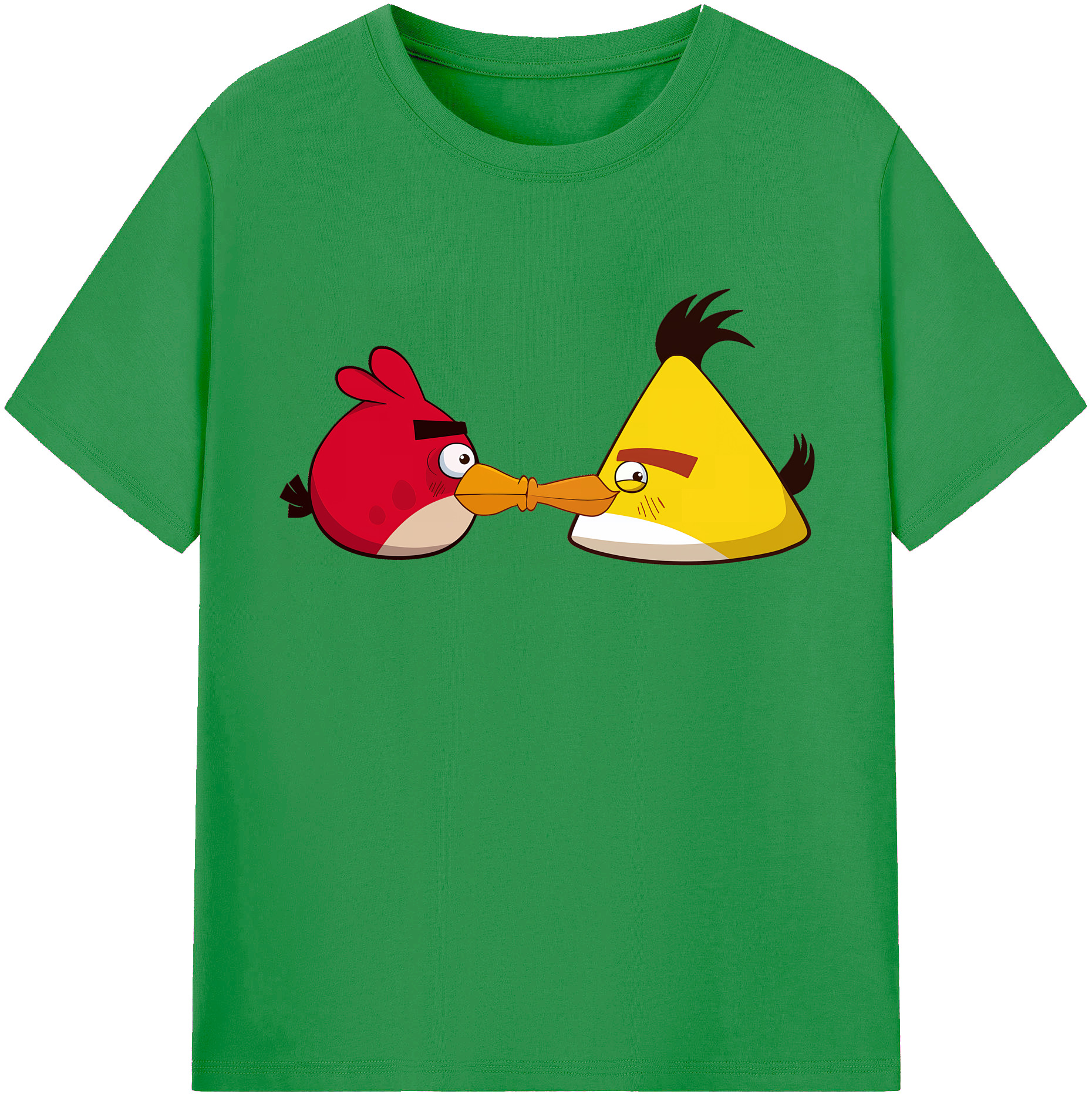 （画像用） Angry Birds アングリーバード レディースカジュアルプリントTシャツ（綿100％）