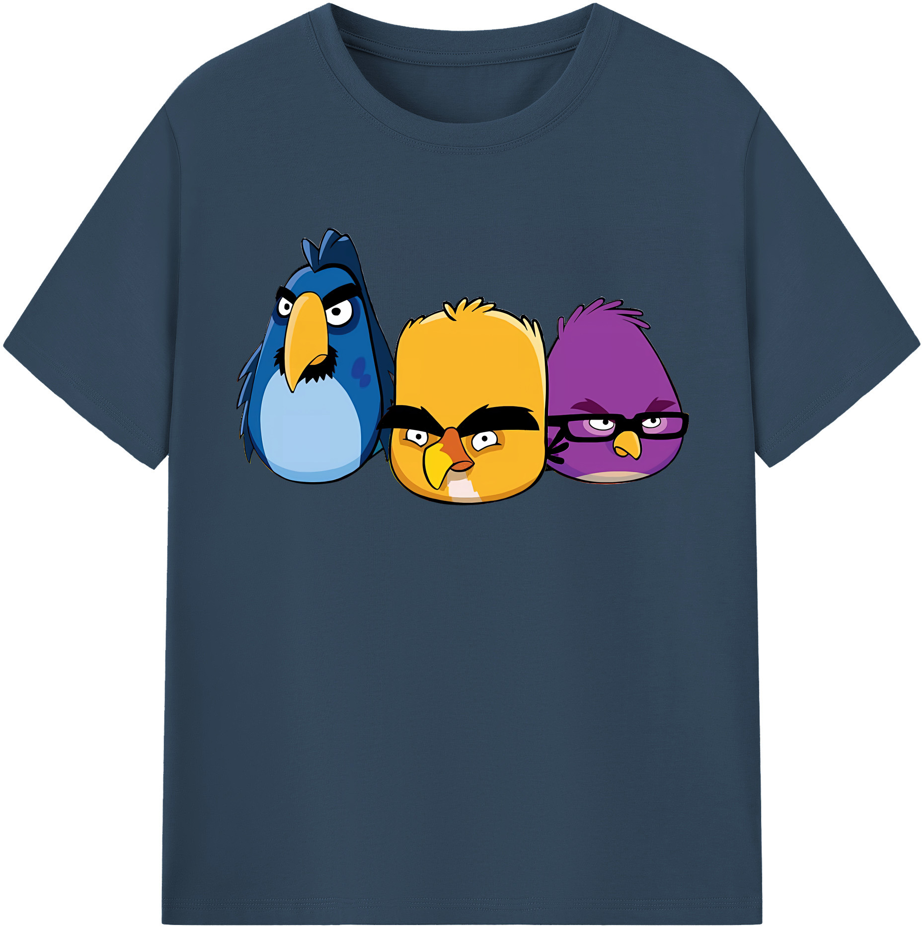 （画像用） Angry Birds アングリーバード レディースカジュアルプリントTシャツ（綿100％）