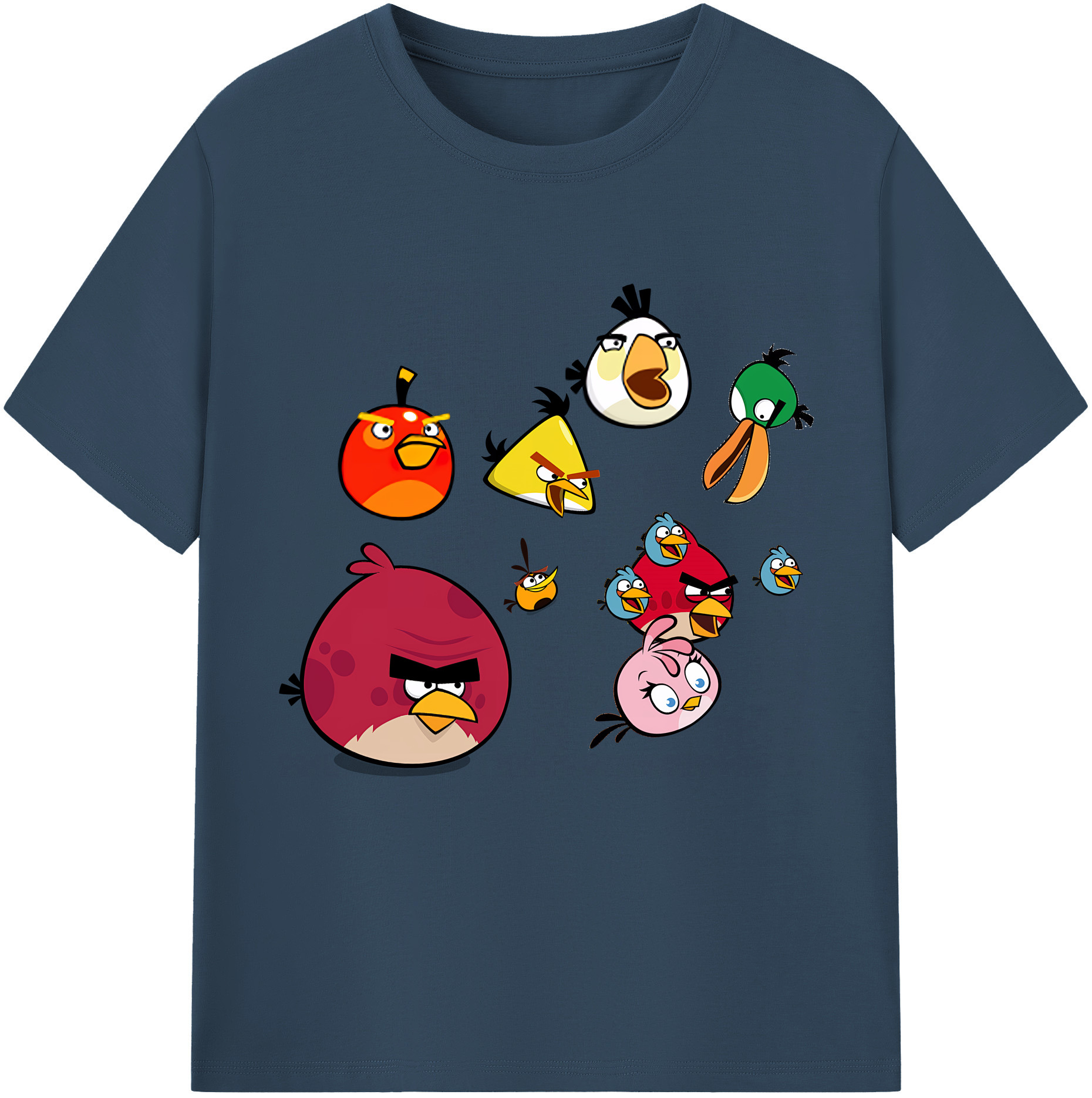 （画像用） Angry Birds アングリーバード レディースカジュアルプリントTシャツ（綿100％）